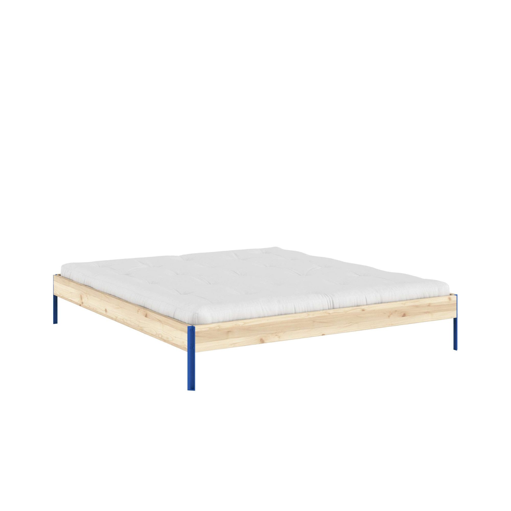 Karup Design Bettgestell CORE BED Bodenbett, Holzrahmen, Futonbett, Jugendbett, Holzbett, Massivholzbett mit Lattenrost, Kiefer massiv, Doppelbett ohne Kopfteil