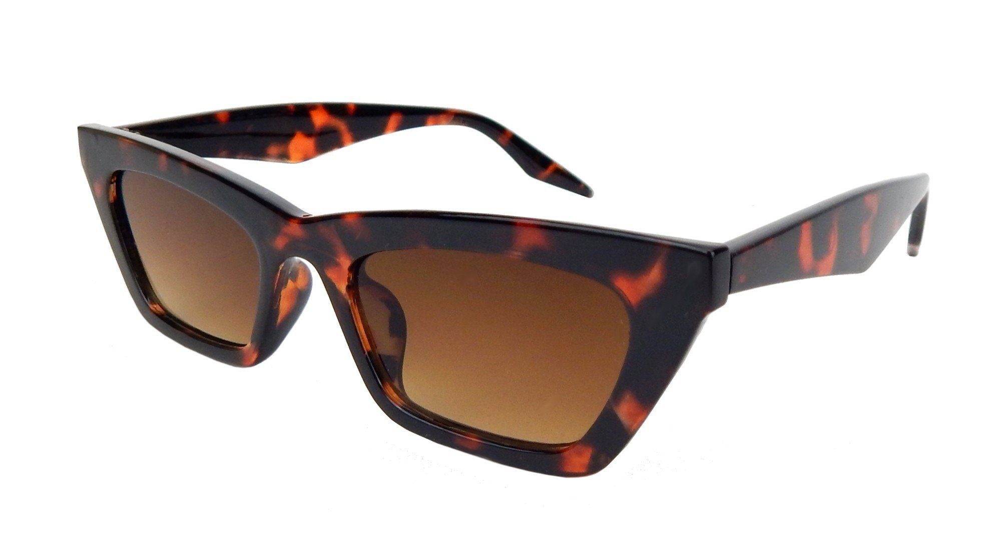 Ella Jonte Sonnenbrille Retro-Sonnenbrille – Schmal & Eckig im Trend-Look UV400 im Stoffetui