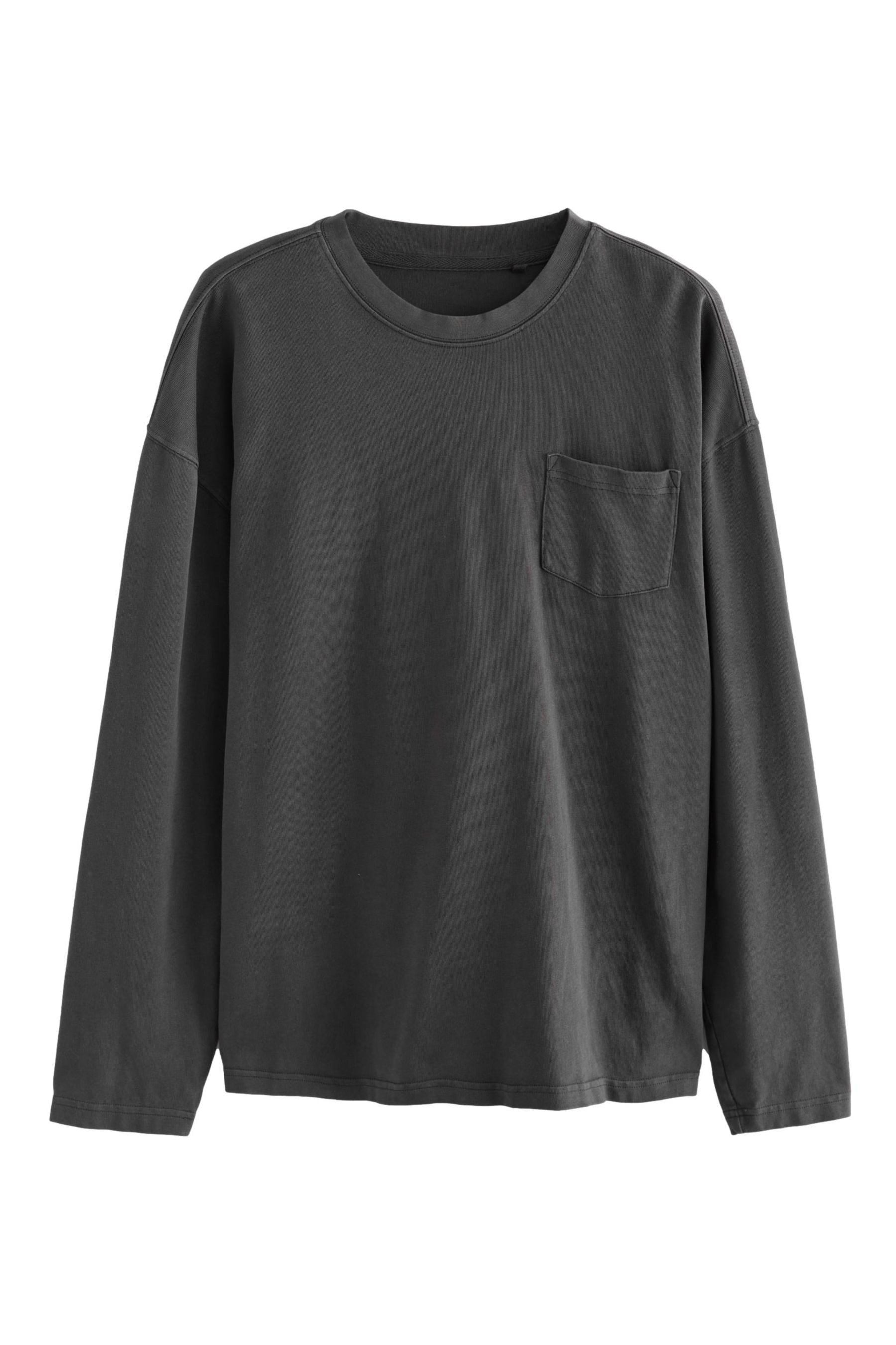 Next Langarmshirt Stückgefärbtes T-Shirt aus schwerer günstig online kaufen