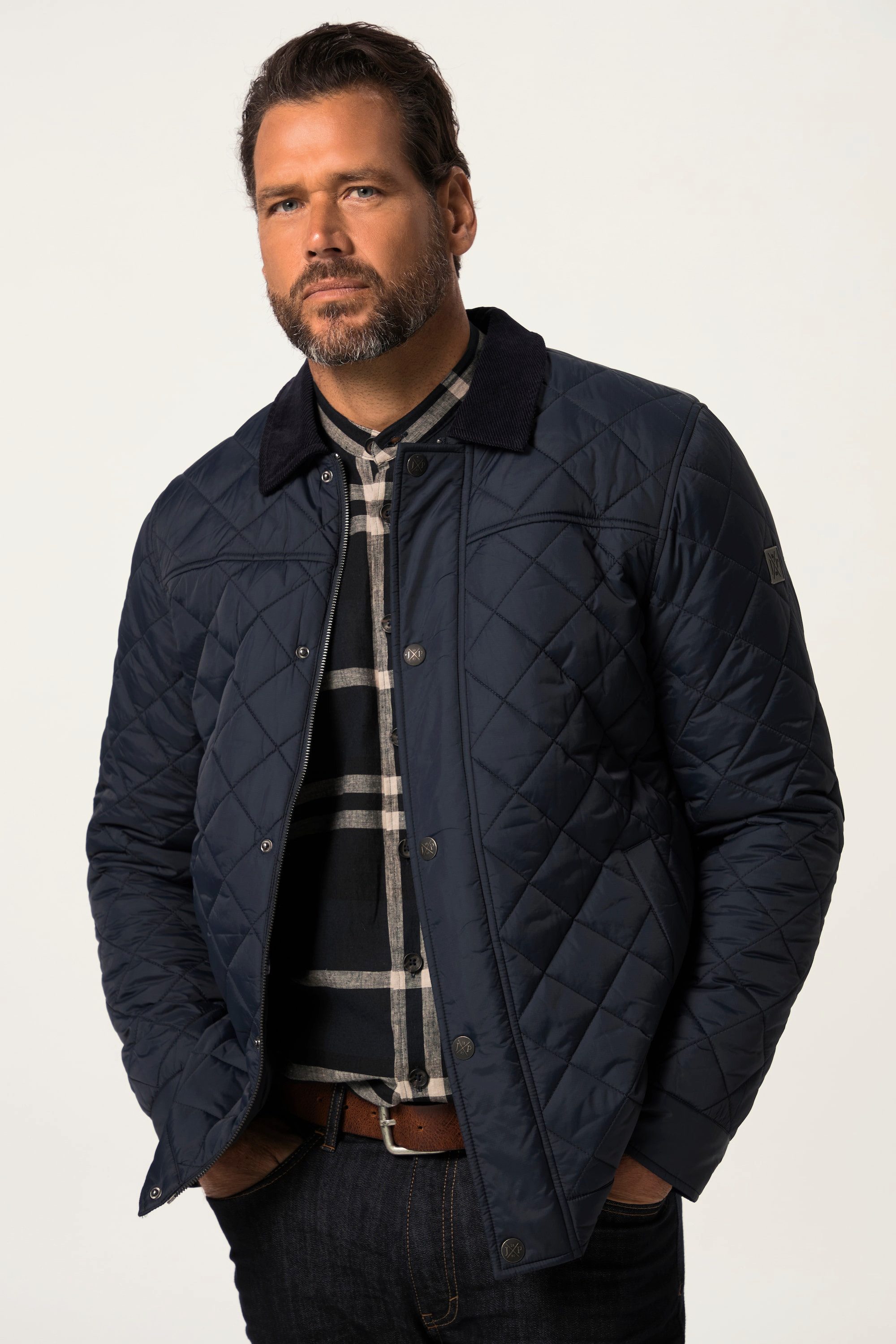 JP1880 Steppjacke Steppjacke Cordkragen Zipper