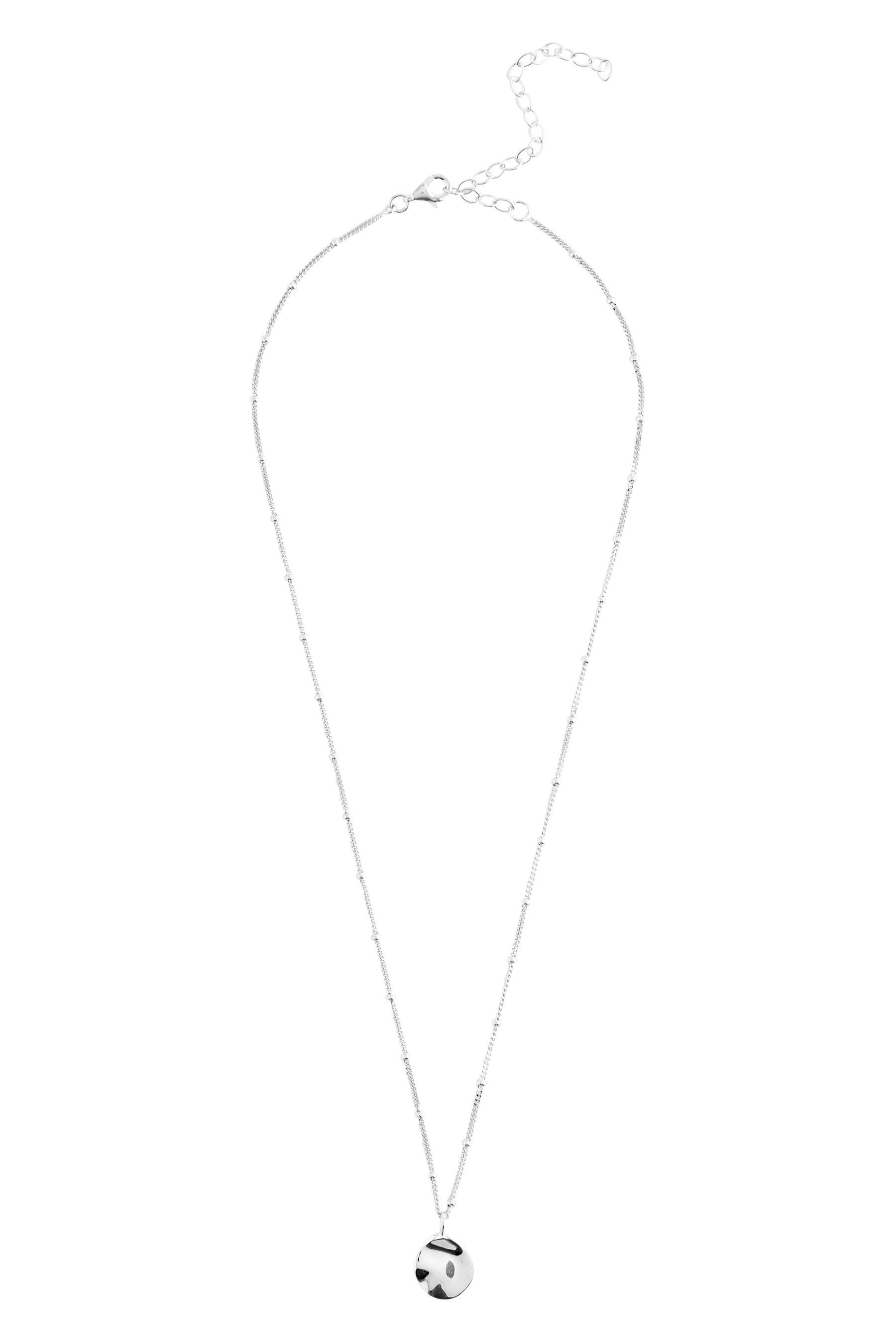 Valentinstagsgeschenk Next Kette mit Anhänger Halskette mit Kugel und Scheibe (1-tlg), silberfarben