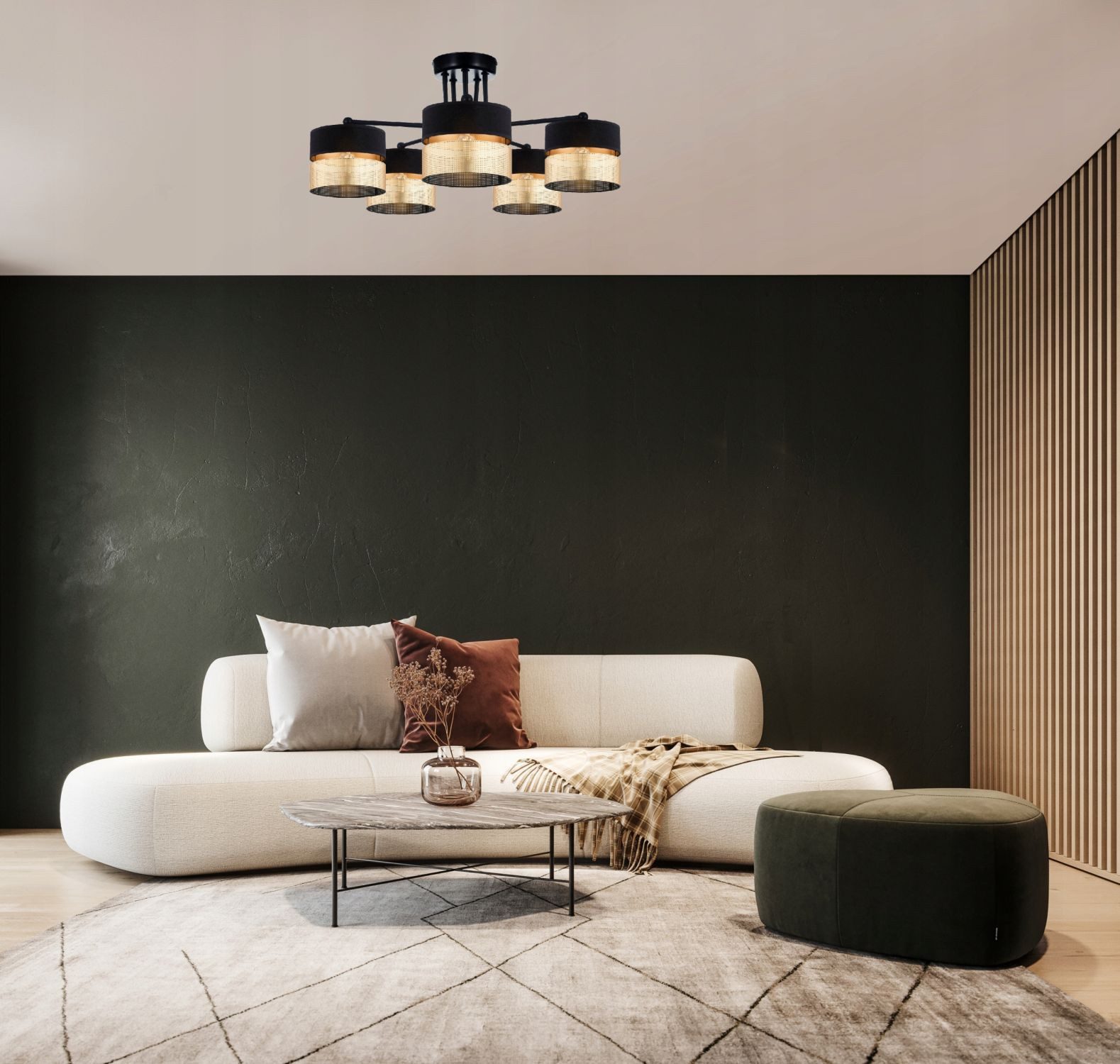 Licht-Erlebnisse Deckenleuchte TARO, ohne Leuchtmittel, B: 60 cm E27 Modern