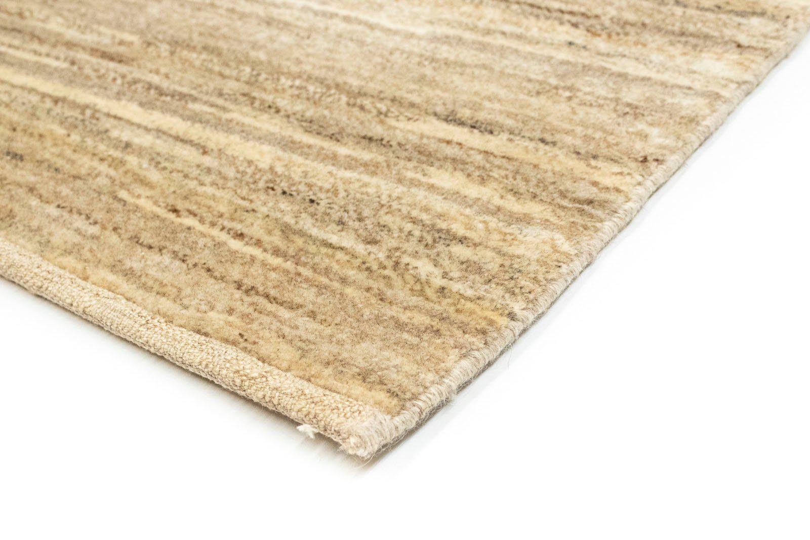 Wollteppich Gabbeh handgeknüpft naturweiß, Höhe: Teppich morgenland, rechteckig, handgeknüpft 18 mm