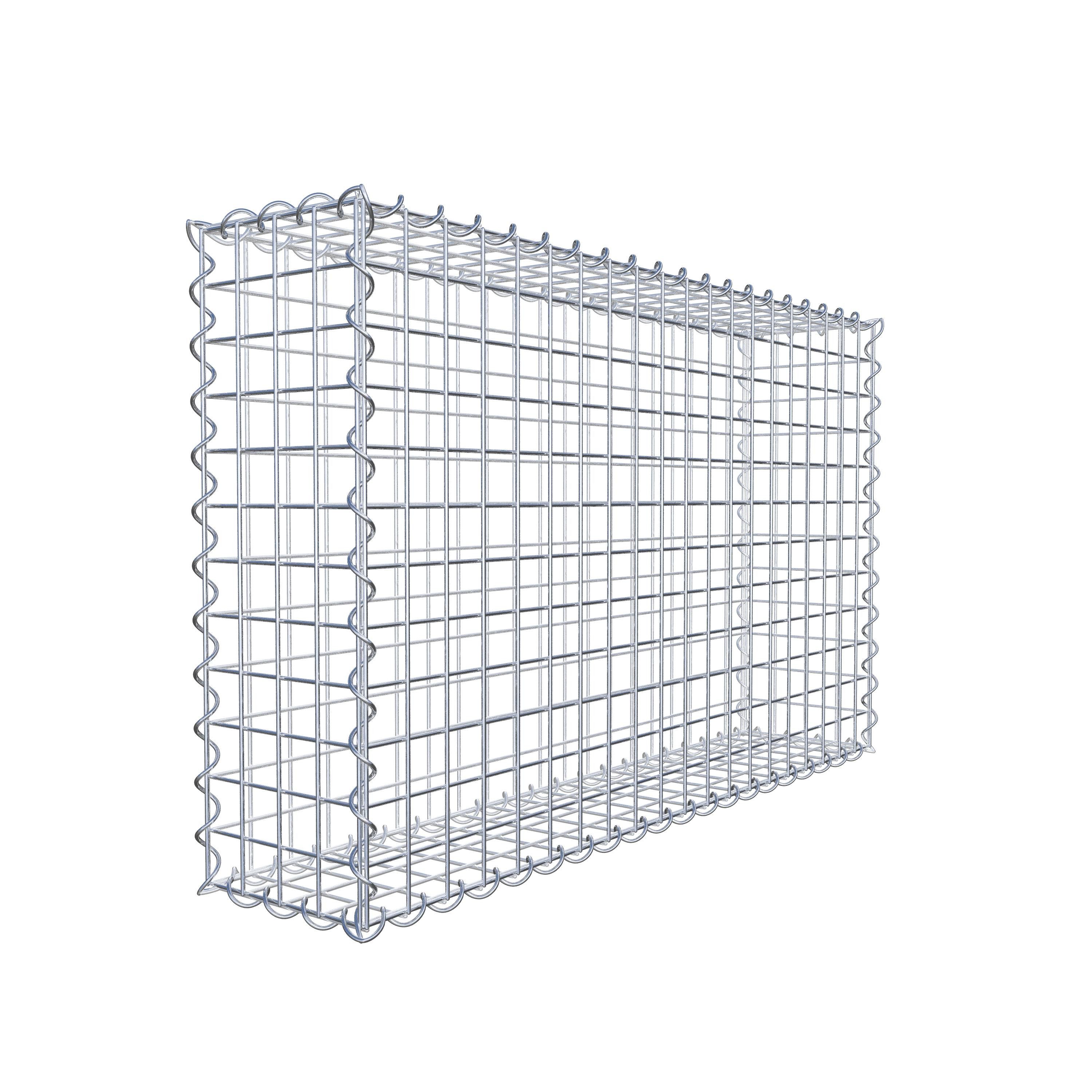 Gabionenzaun Gabione 100 cm x 60 cm x 20 cm (L x H x T), Maschenweite 5 cm x 5 cm