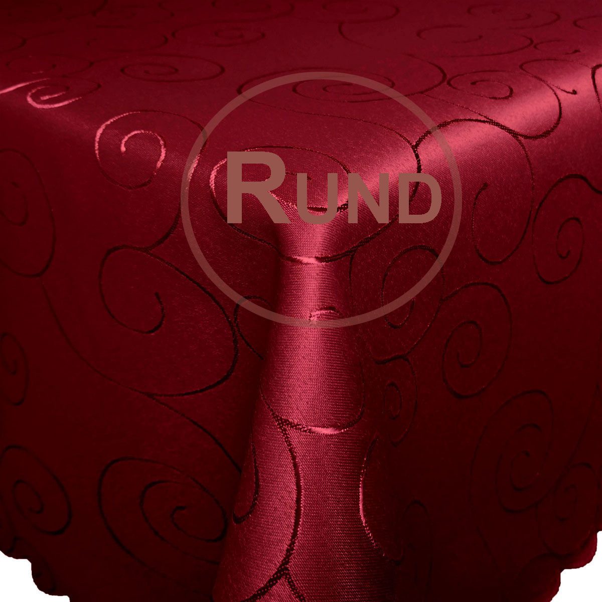 Bronze Tischdecke ORAMENTE Tischdecke Weinrot Rund 135 cm bügelfrei, strapazierfähig, bügelfrei