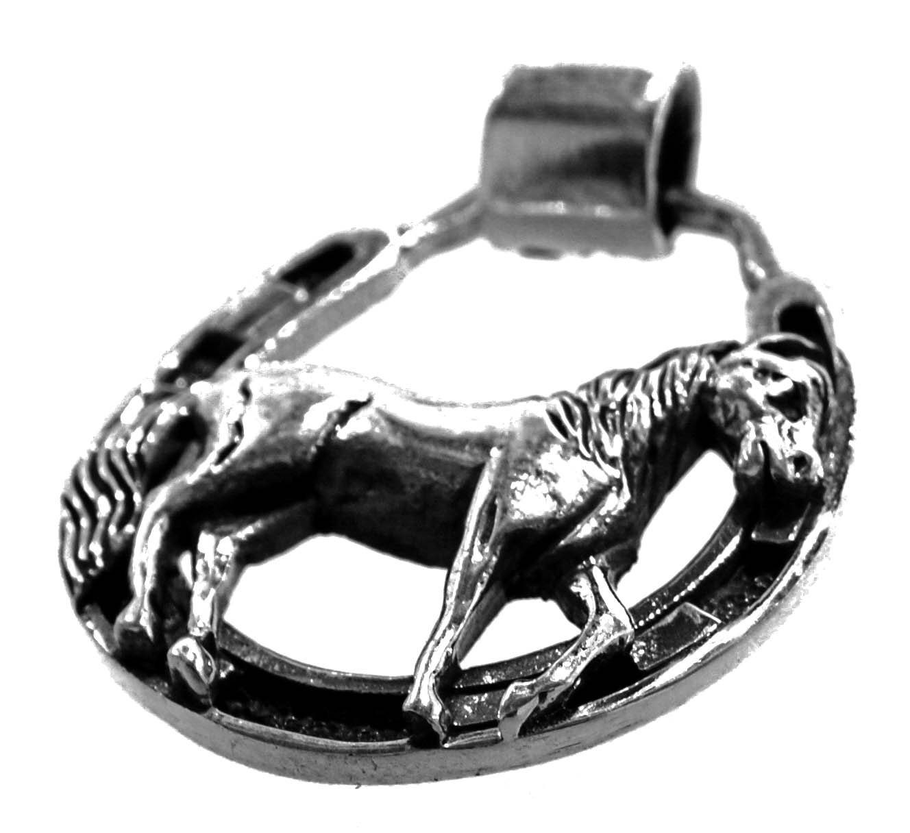 Pferd of Pferdeanhänger Nr. Horse Kettenanhänger Pferdanhänger 413 Pferde Kiss Leather Anhänger Silber 925