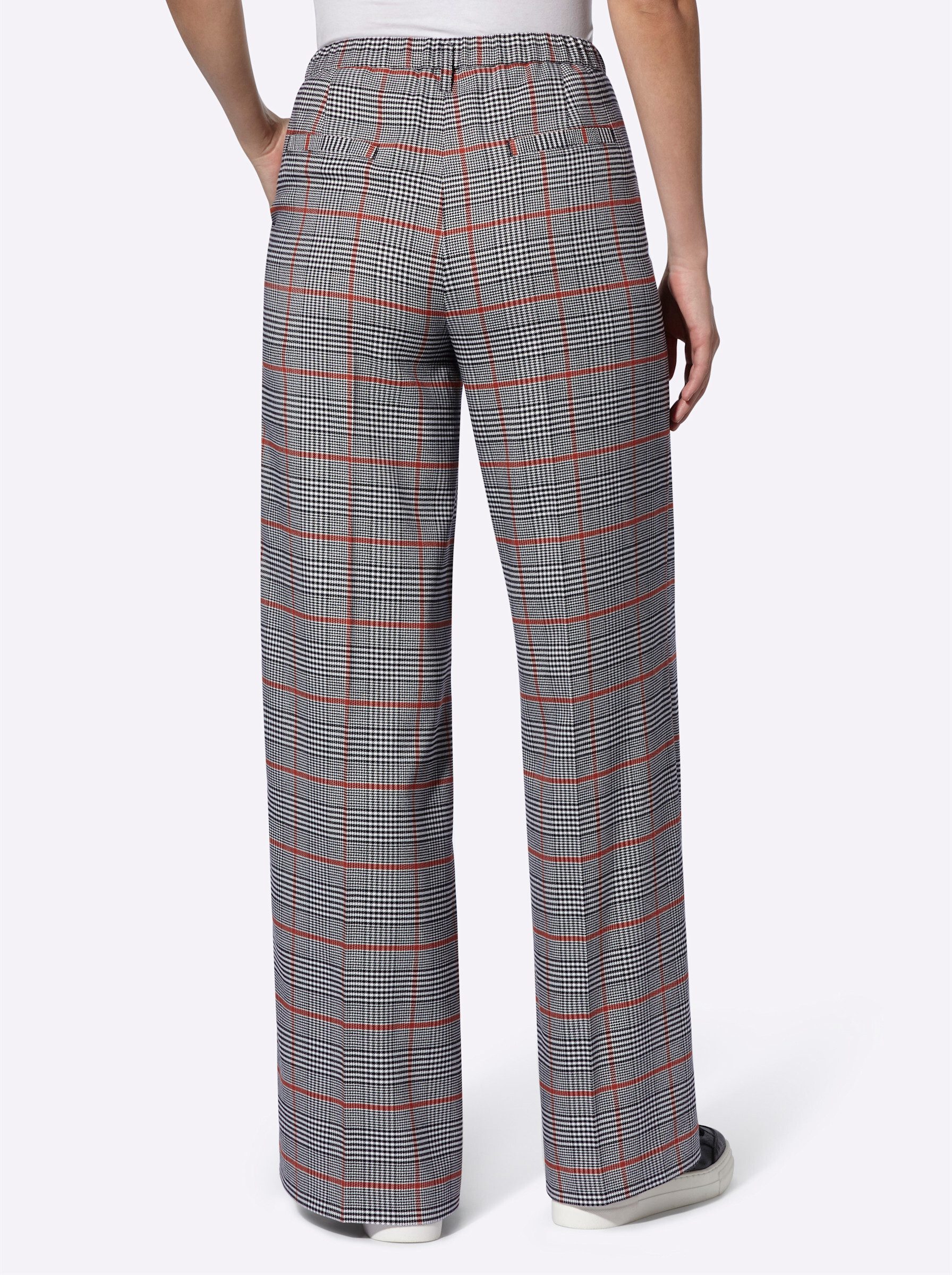 heine Jerseyhose Karo-Hose normal