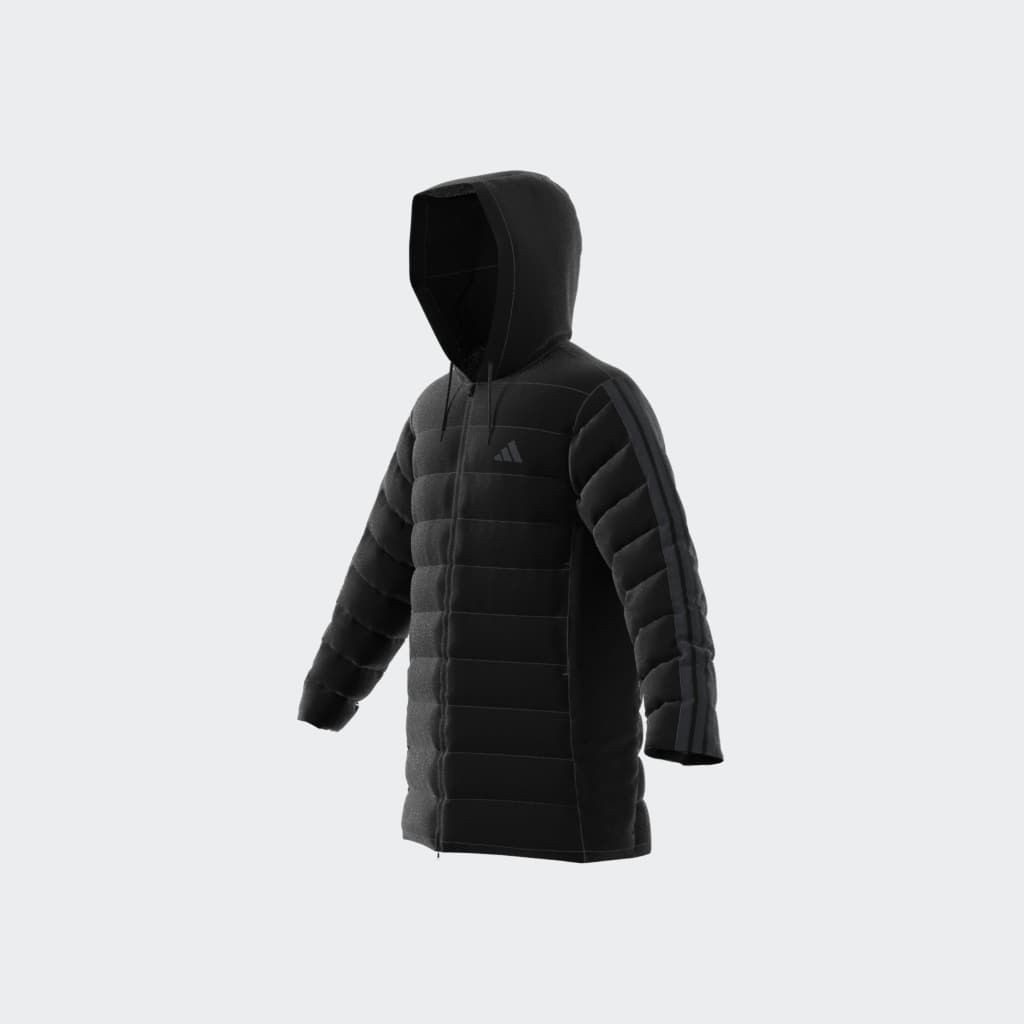 Daunenjacke ESSENTIALS CLIMAWARM 3-STREIFEN LIGHT DAUNENPARKA MIT KAPUZE