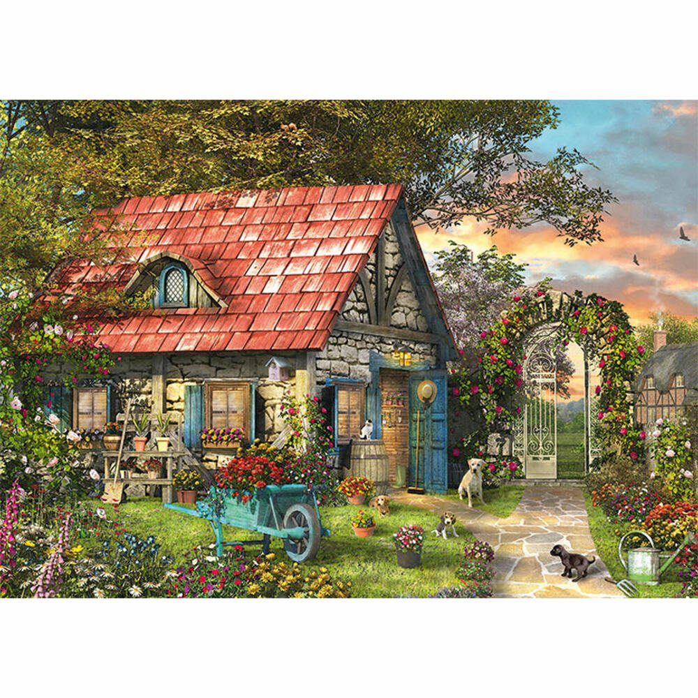 Jumbo Spiele Puzzle Falcon The Woodland Cottage 2 x 1000 Teile, 1000 Puzzleteile