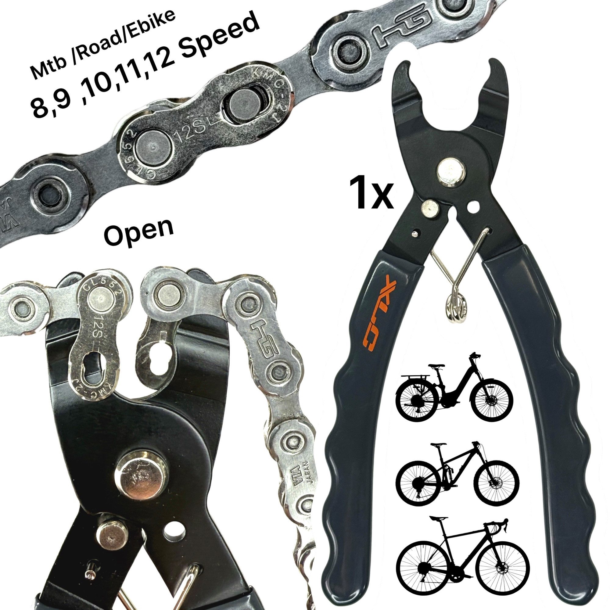 XLC Fahrrad-Montageständer Fahrrad MTB Road Kettenschloss Öffner Demontage Zange 7-13 Speed