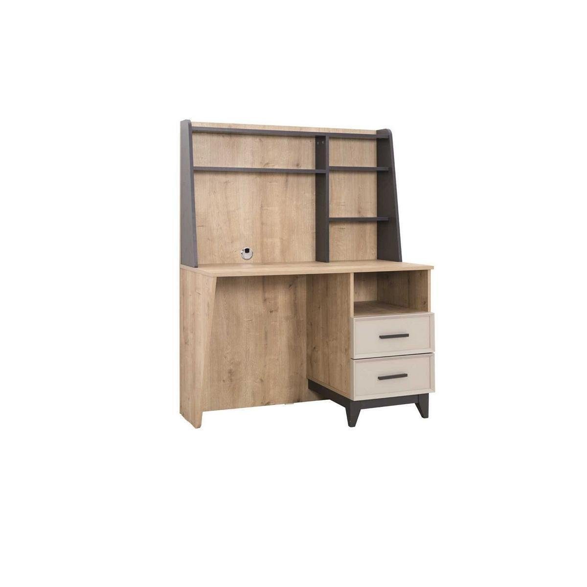 JVmoebel Schreibtisch Schreibtisch Computertisch Braun Kinderzimmermöbel Holz Tisch Regale (1-St., Schreibtisch), Made in Europa | Kinderschreibtische
