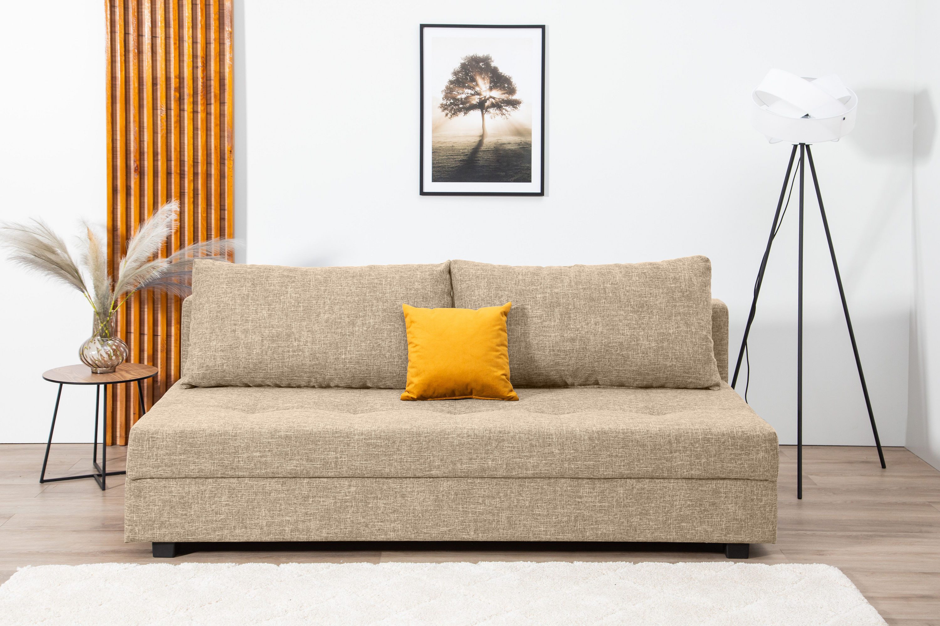 COLLECTION AB Schlafsofa Daria, B: 194 cm, Liegel. 147x194 cm, Schlaffunktion, Bettkasten & 1 Zierkissen, Federkern