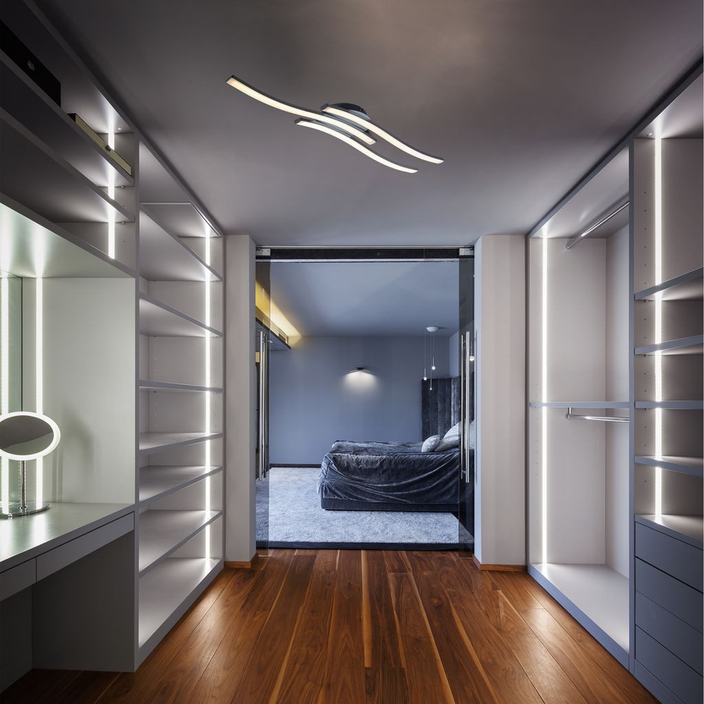 B.K.Licht LED Deckenleuchte LED Deckenlampe 3-flammig wellenförmig 56,5x12c günstig online kaufen