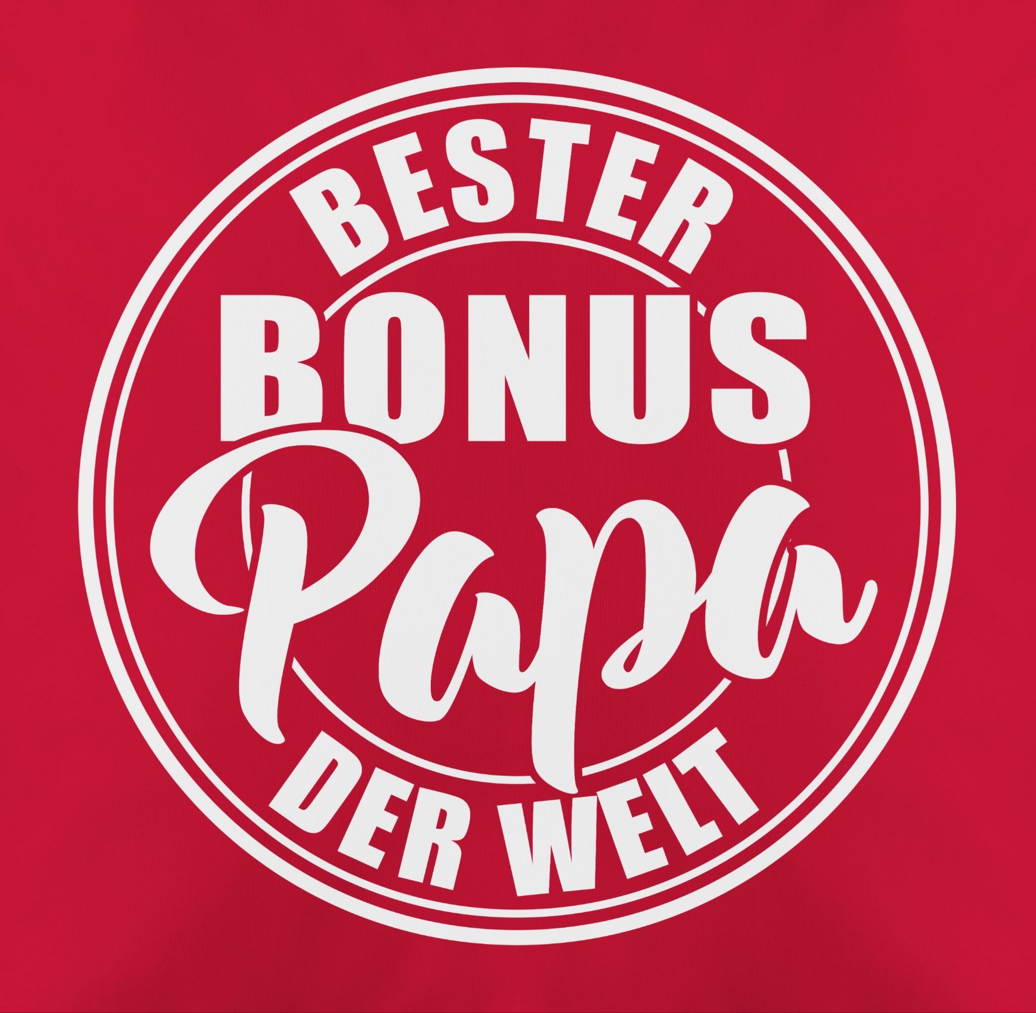 weiß, Papa Vatertagsgeschenk Kissen Dekokissen der 2 - Welt bonus Shirtracer Rot Bester