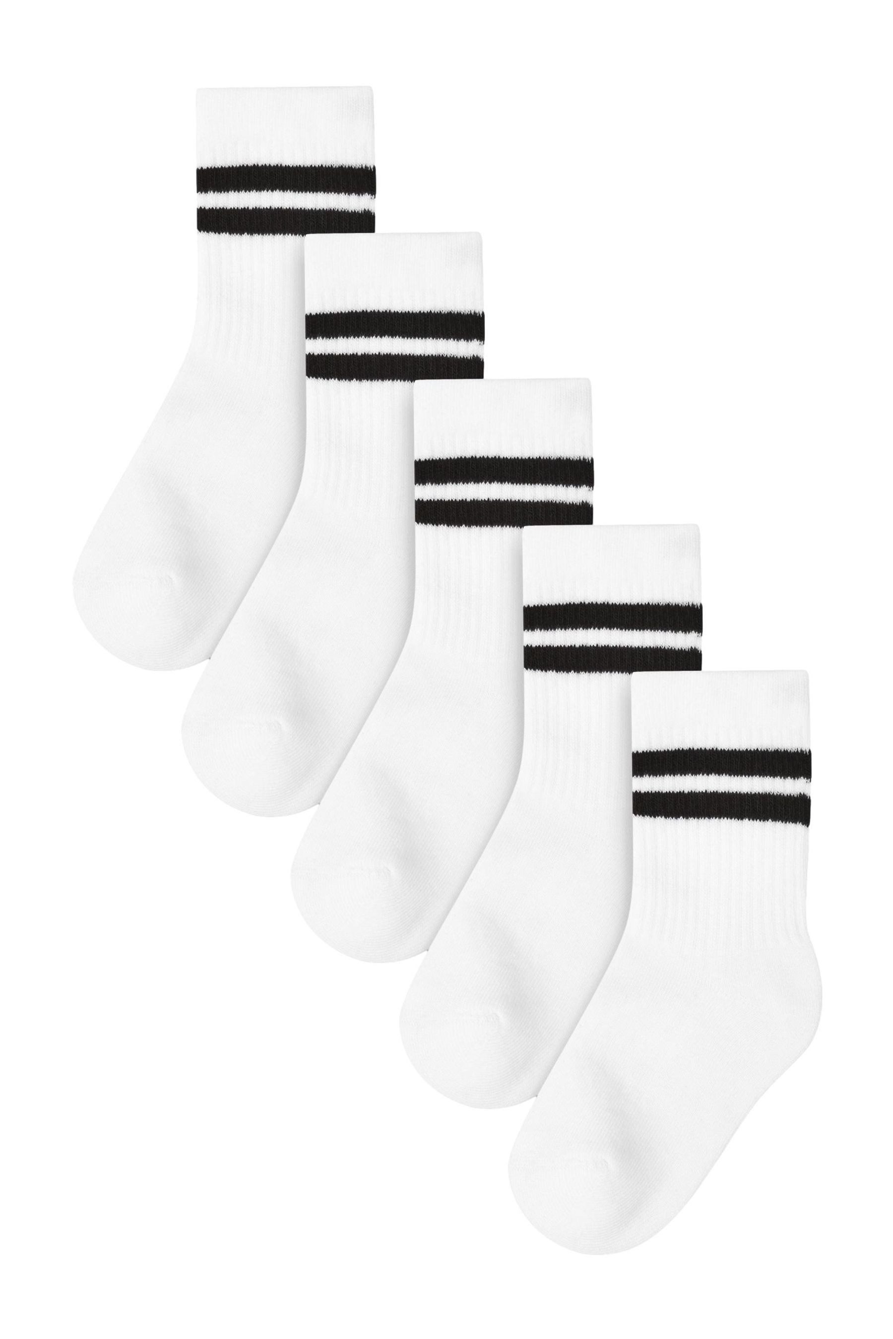 Next Kurzsocken Gerippte Sportsocken im 5er-Pack mit Fußbett (5-Paar)