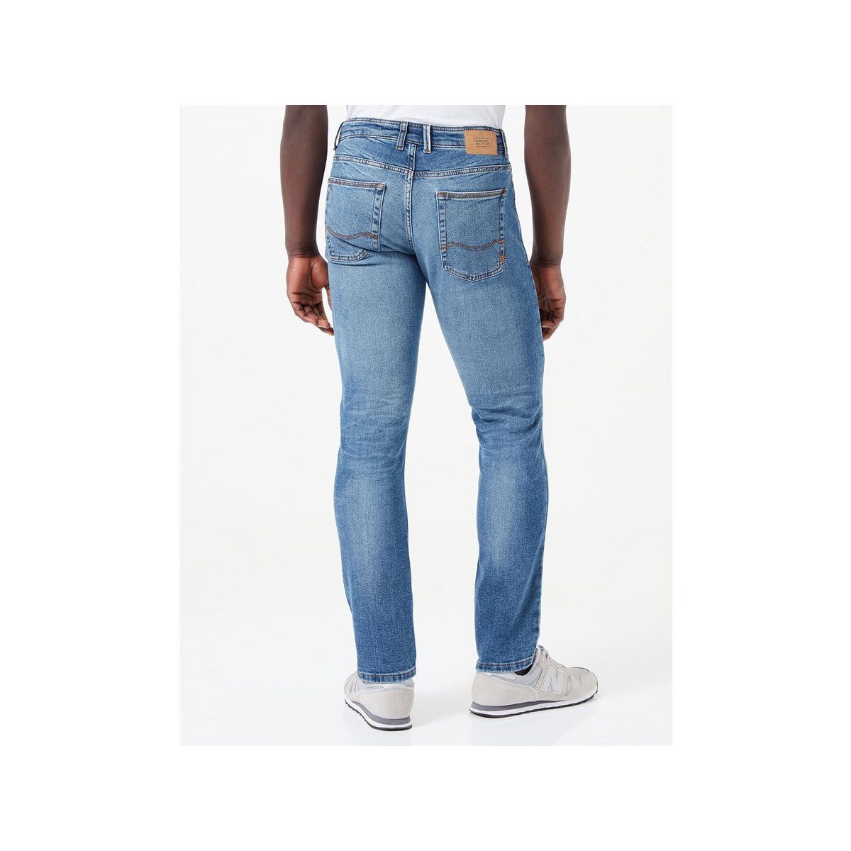 active 5-Pocket-Jeans marineblau camel (1-tlg)