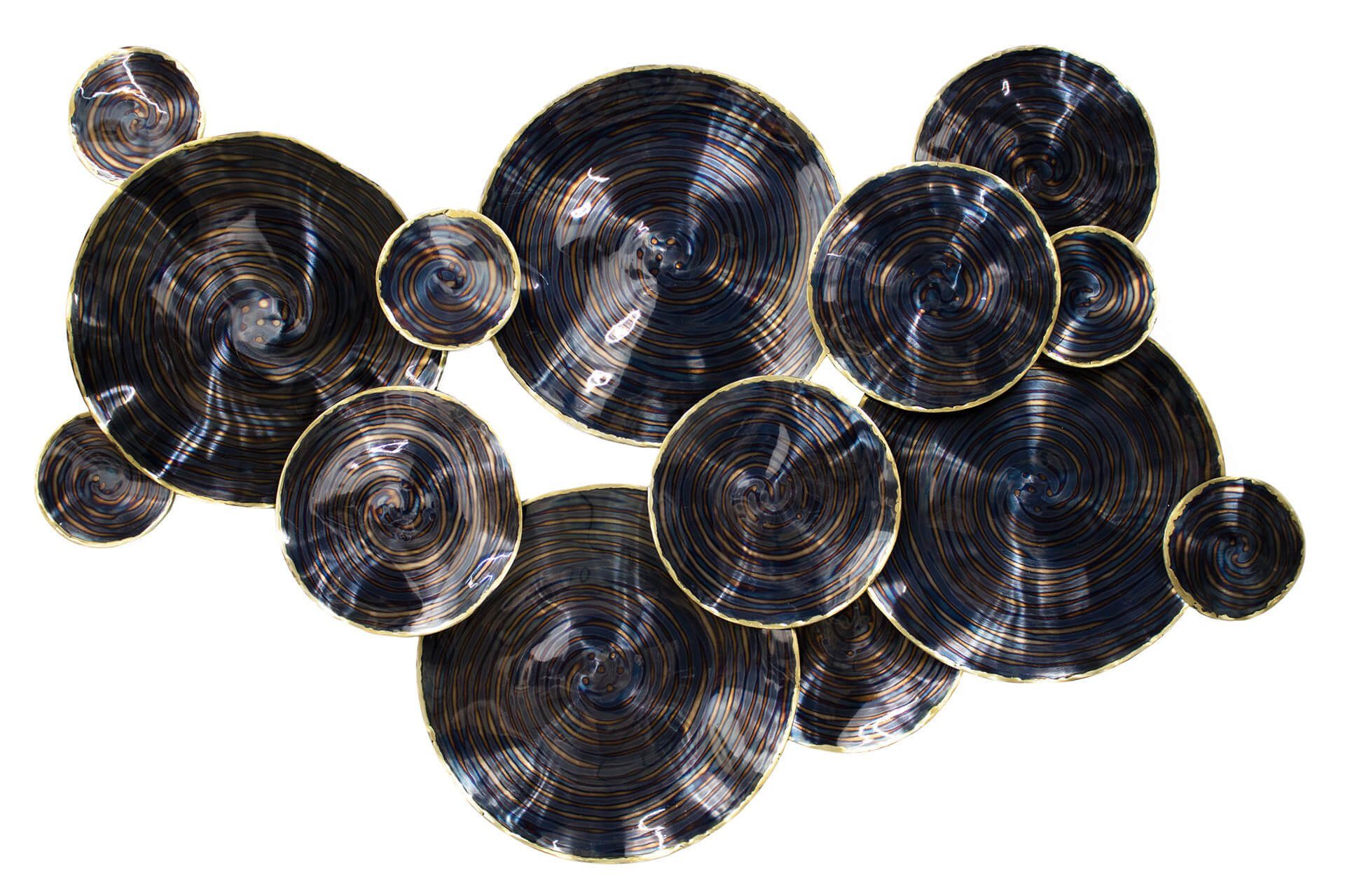 Wanddekoobjekt Water on Plates 117x72.5x8 cm