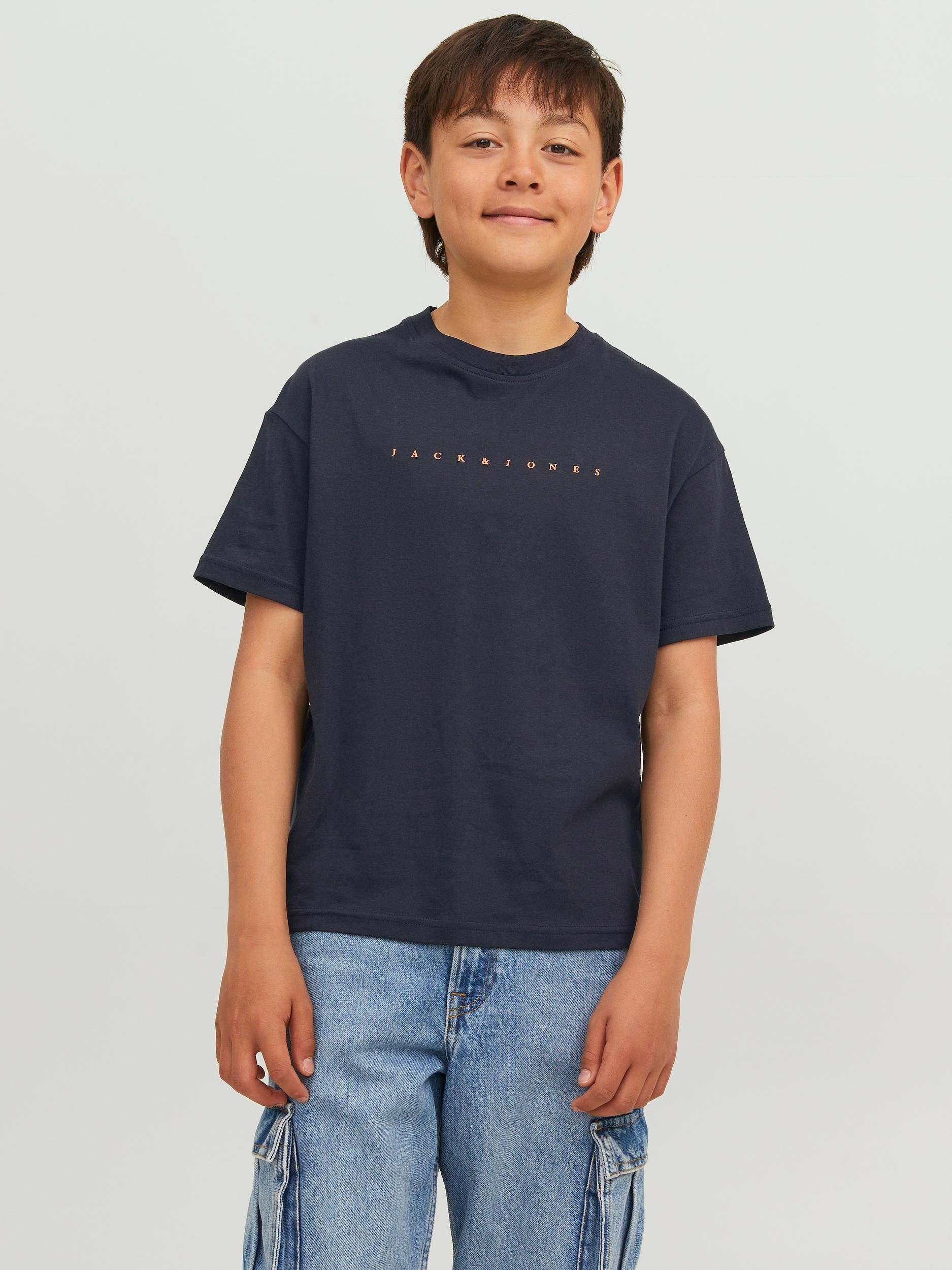 Jack & Jones Junior Rundhalsshirt JJESTAR lässig, weich, atmungsaktiv, stylisch bedruckt, casual, relaxed fit, Rundhals