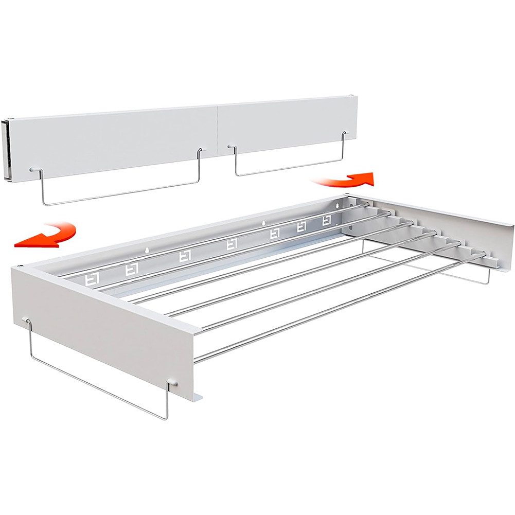 GarveeMore Zwischenbaurahmen An der Wand befestigte Kleidung Trocknen Rack Indoor Space Saving