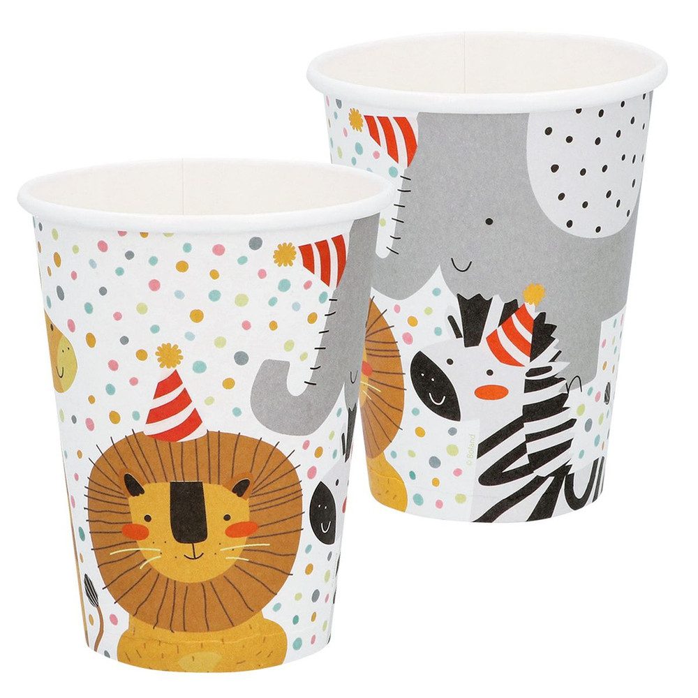 Becher 8 Partybecher - Safari - ca. 210 ml
