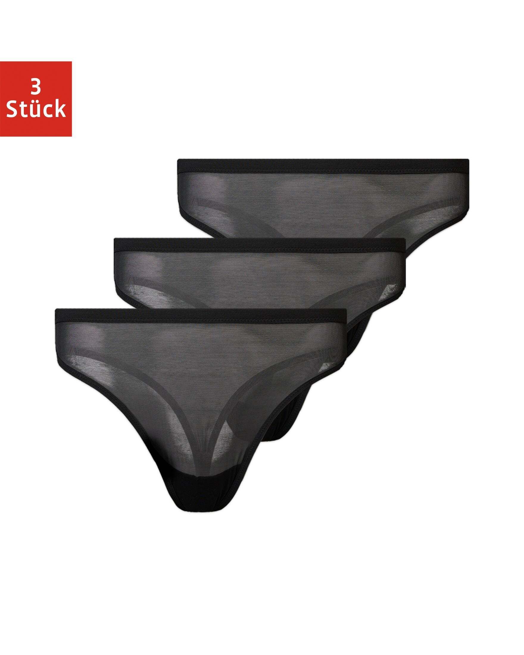 High-Waist-String Mesh Tanga