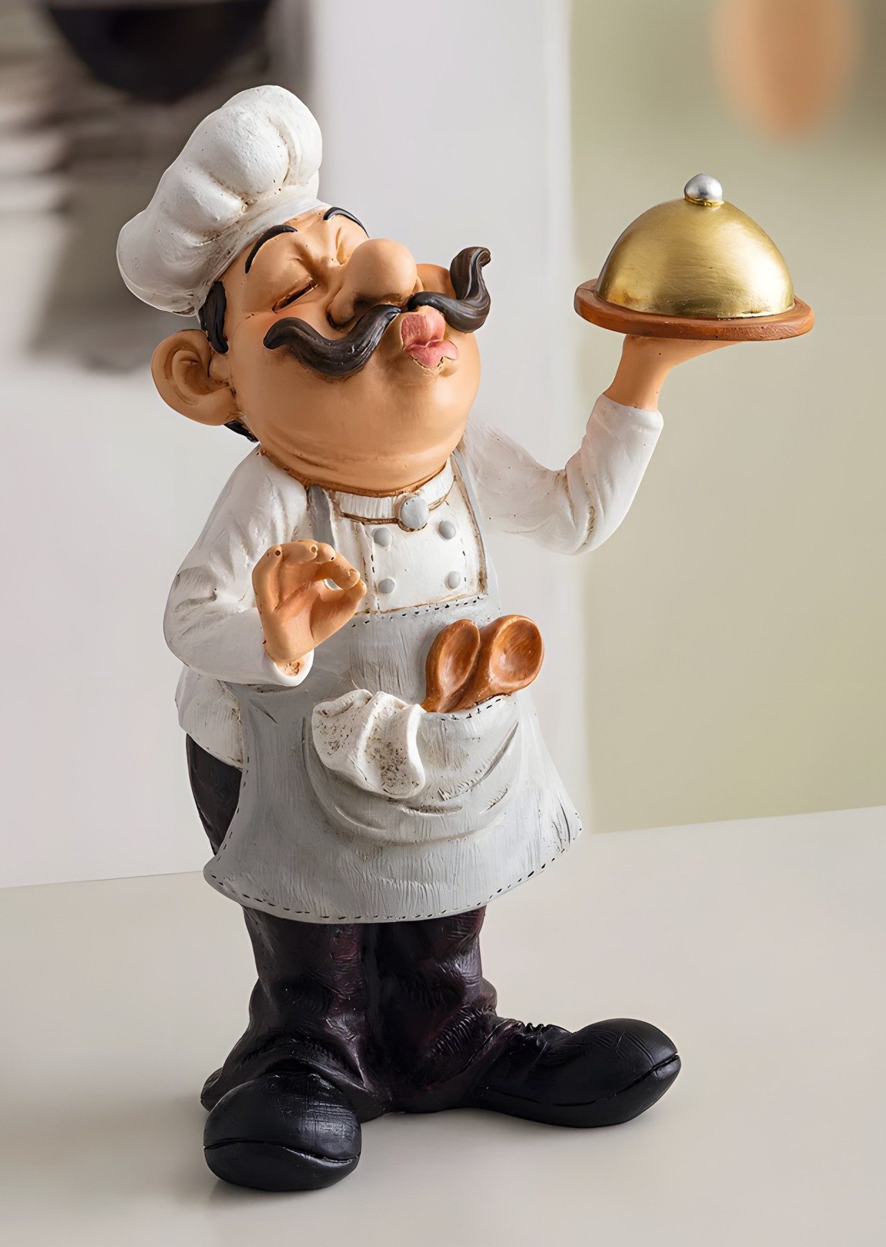 Dekoleidenschaft Dekofigur "Chefkoch Francois" aus Polyresin, 23 cm hoch, w günstig online kaufen