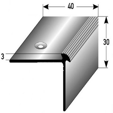 PROVISTON Treppenkantenprofil Aluminium, 40 x 30 x 1000 mm, Bronze Dunkel, Treppenkante Winkel