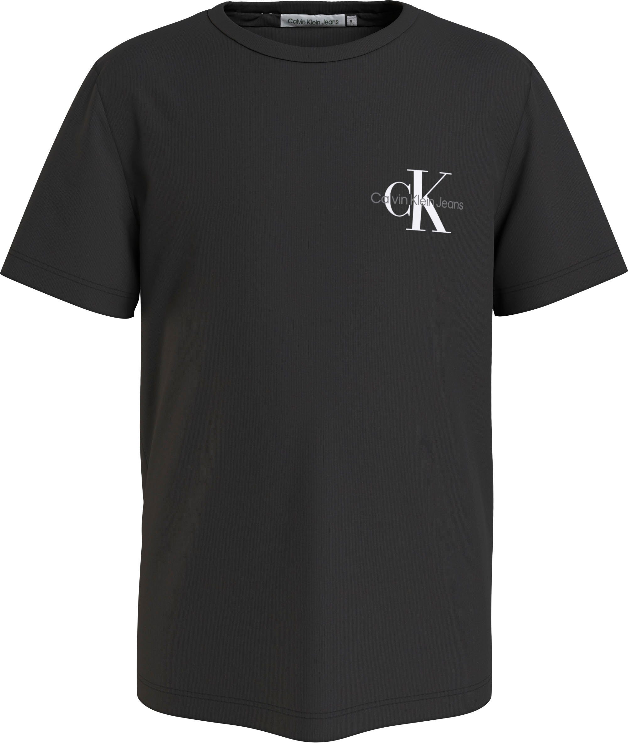 Klein TOP Black Calvin MONOGRAM Jeans Ck CHEST T-Shirt