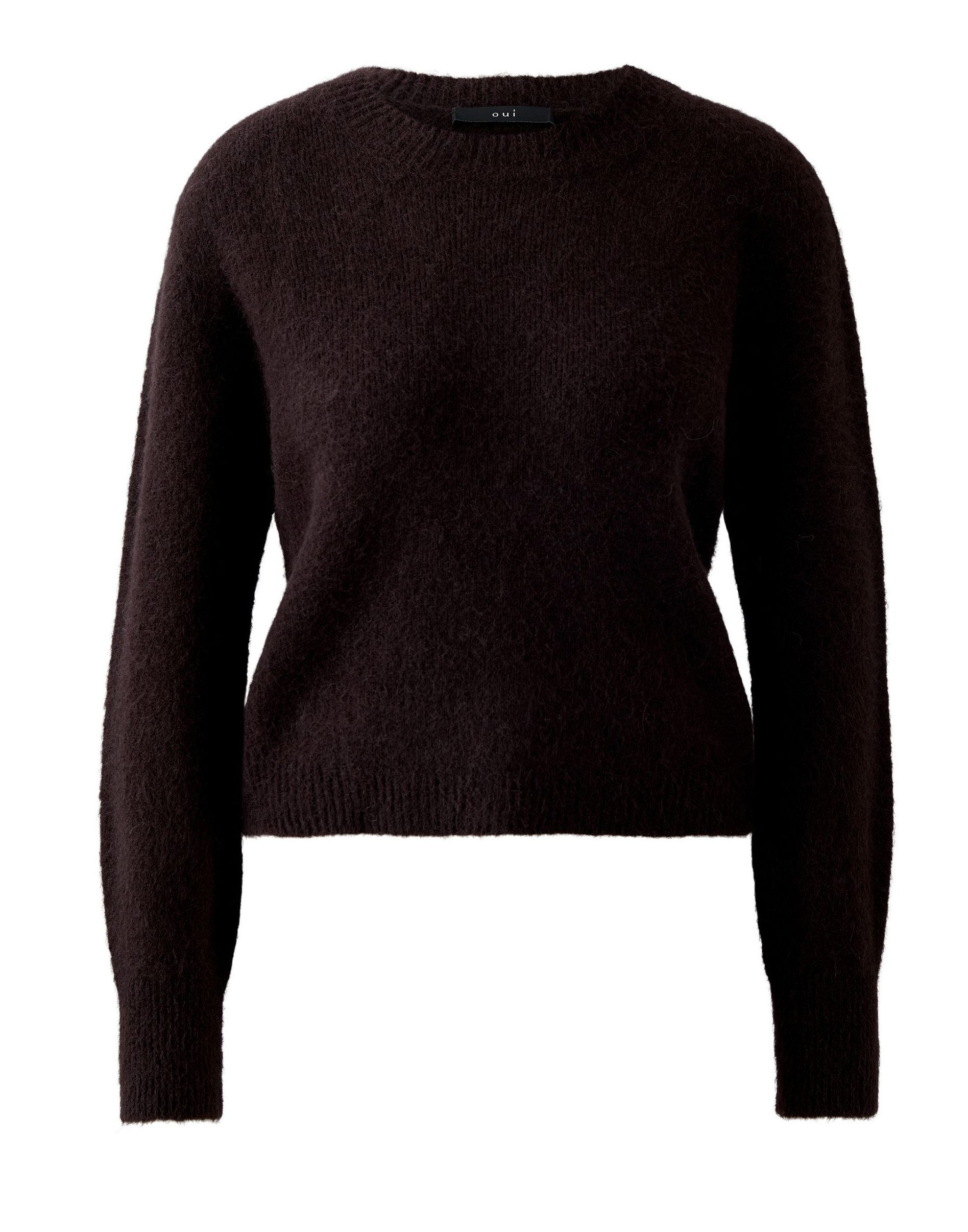 Oui Strickpullover Oui Damen Pullover - ganache (1-tlg)