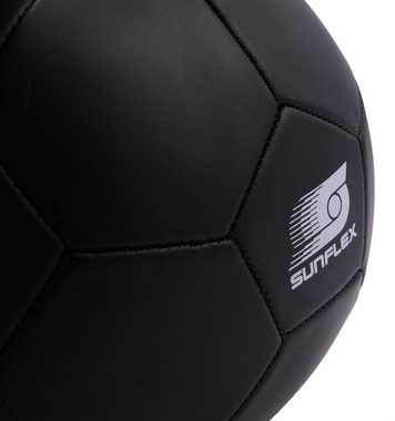 Sunflex Fußball Soccerball Black, Fußball Beachball Funball Fangen Werfen