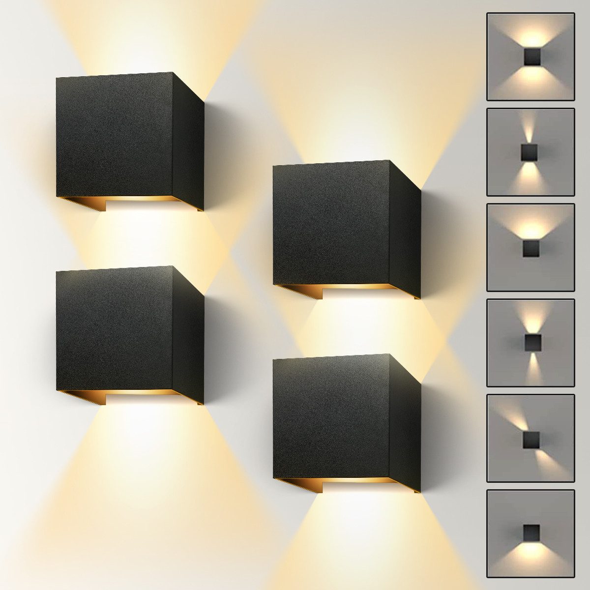 Simloveve LED Wandleuchte 4 Stück Wandleuchten günstig online kaufen
