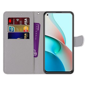 Wigento Handyhülle Für Xiaomi Redmi Note 9T / Note 9 5G Kunstleder Handy Tasche Book Motiv 2 Schutz Hülle Case Cover Etui Neu