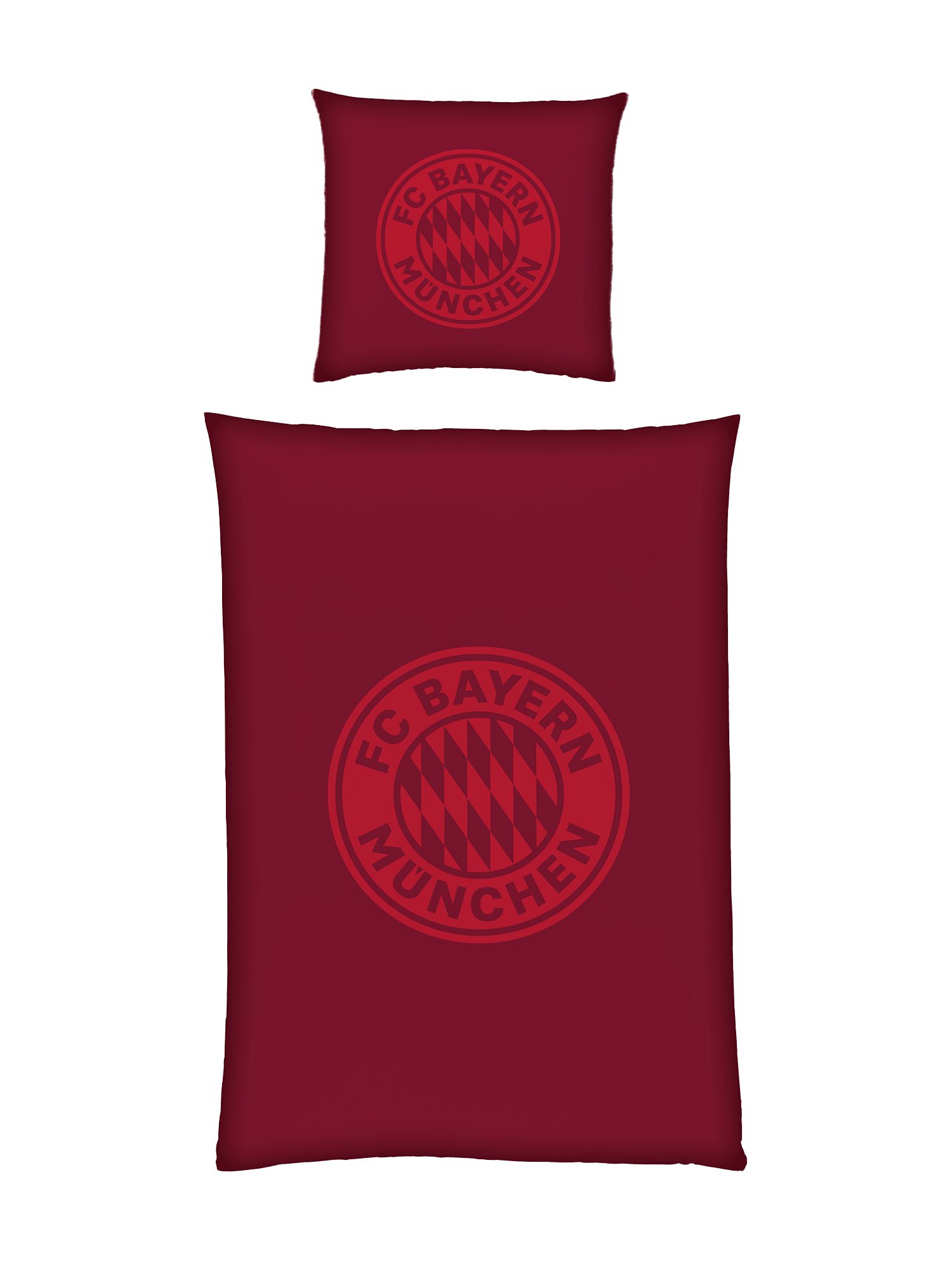 FC Bayern München Bettwäsche FC Bayern München Bettwäsche Satin 135 x 200 cm (Bordeaux), 100% Baumwolle