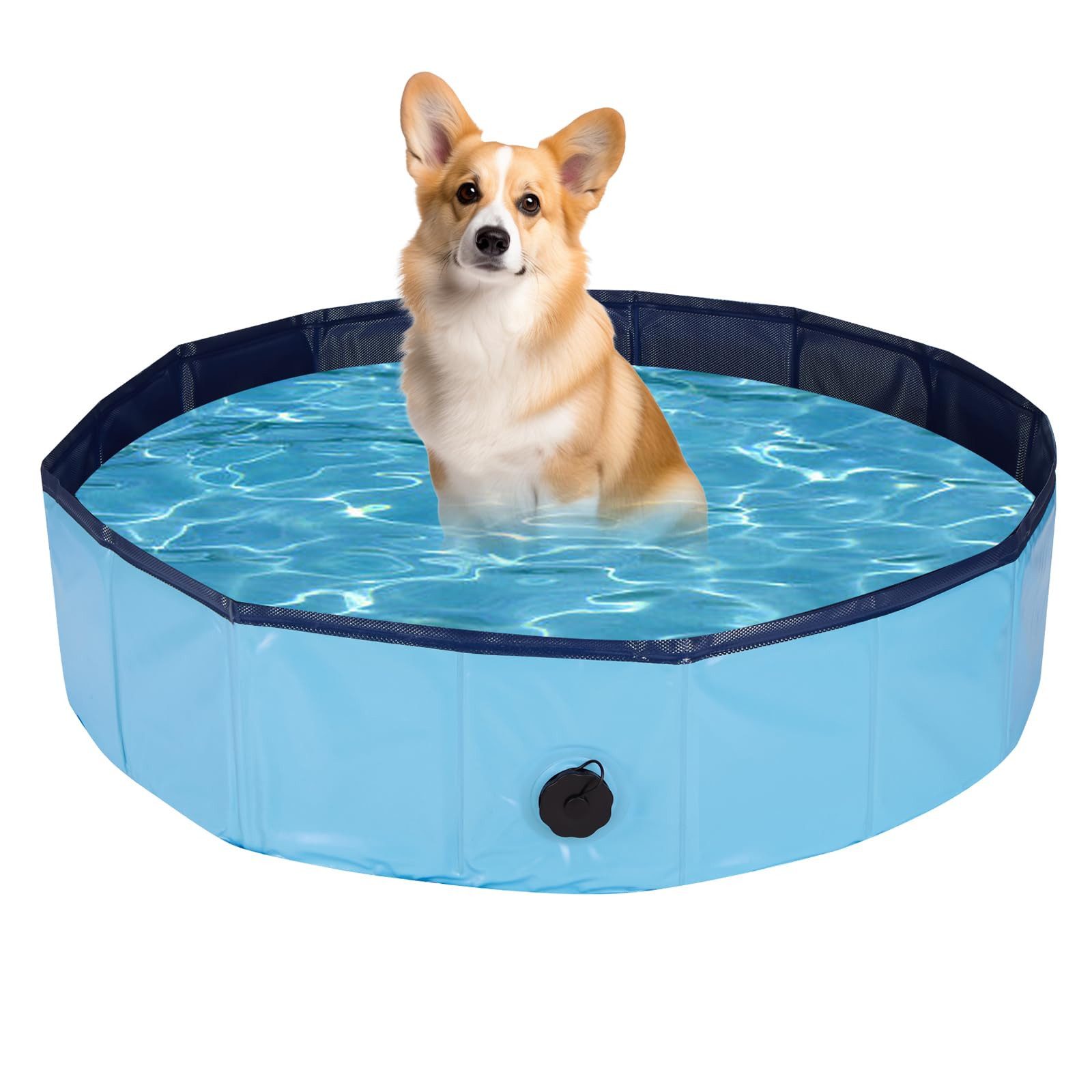 Hundepool Swimmingpool Faltbarer Pool für Hunde, Hundebadewanne Ø 80/120/160 cm