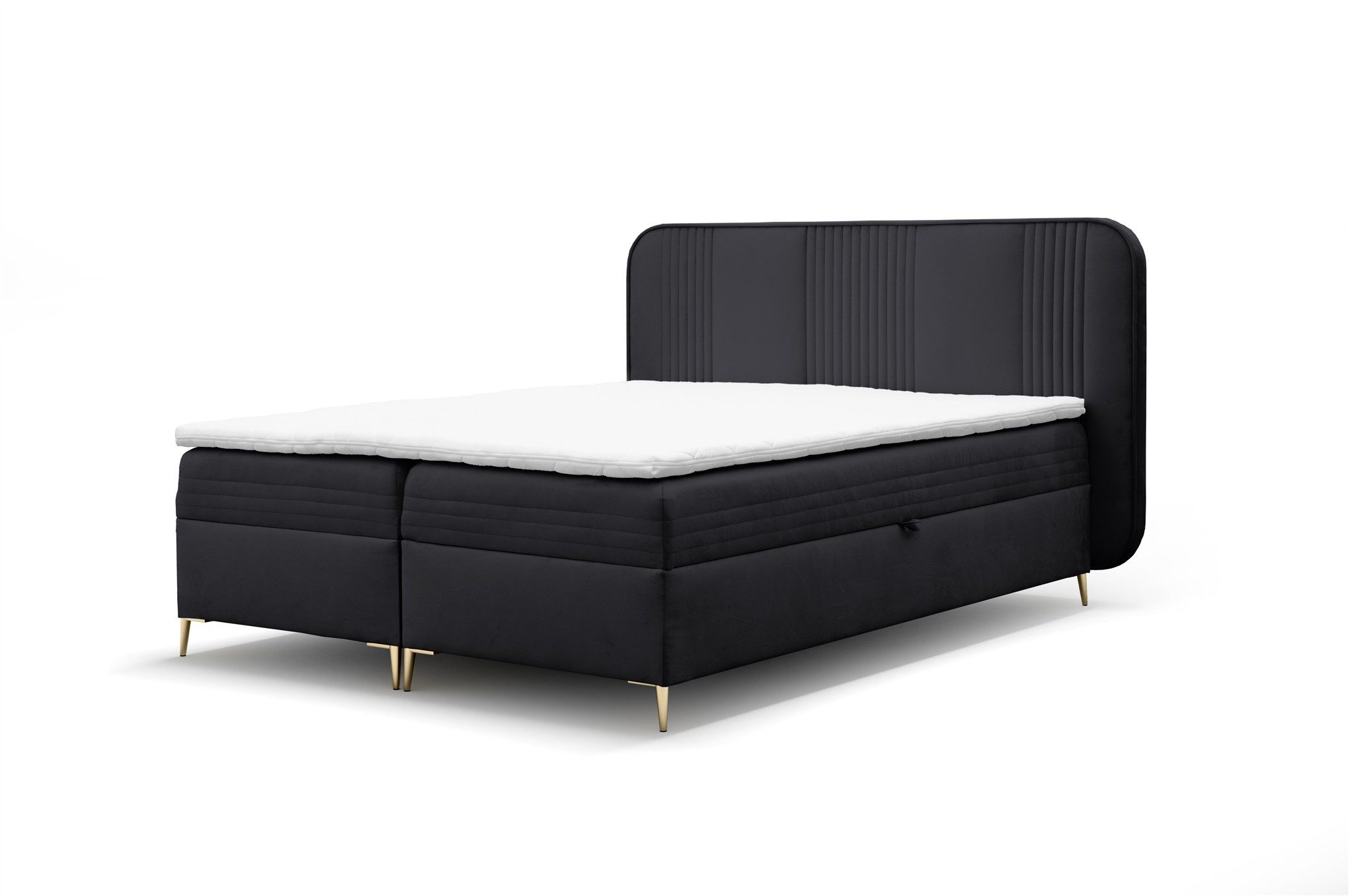 Fun Möbel Boxbett Schlafzimmerbett ALIZE Stoff Fresh, inkl. Bettkasten und Topper