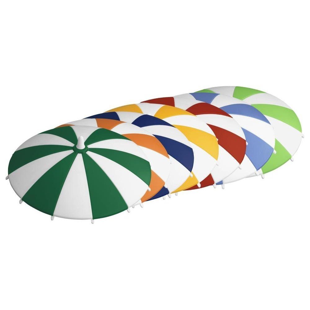 homeXpert Glas Glasabdeckung Trinkglas-Deckel Schirmchen, 0-tlg., Kunststoff, Ø 11,5 cm (Farbe zufällig, 4 Stück)