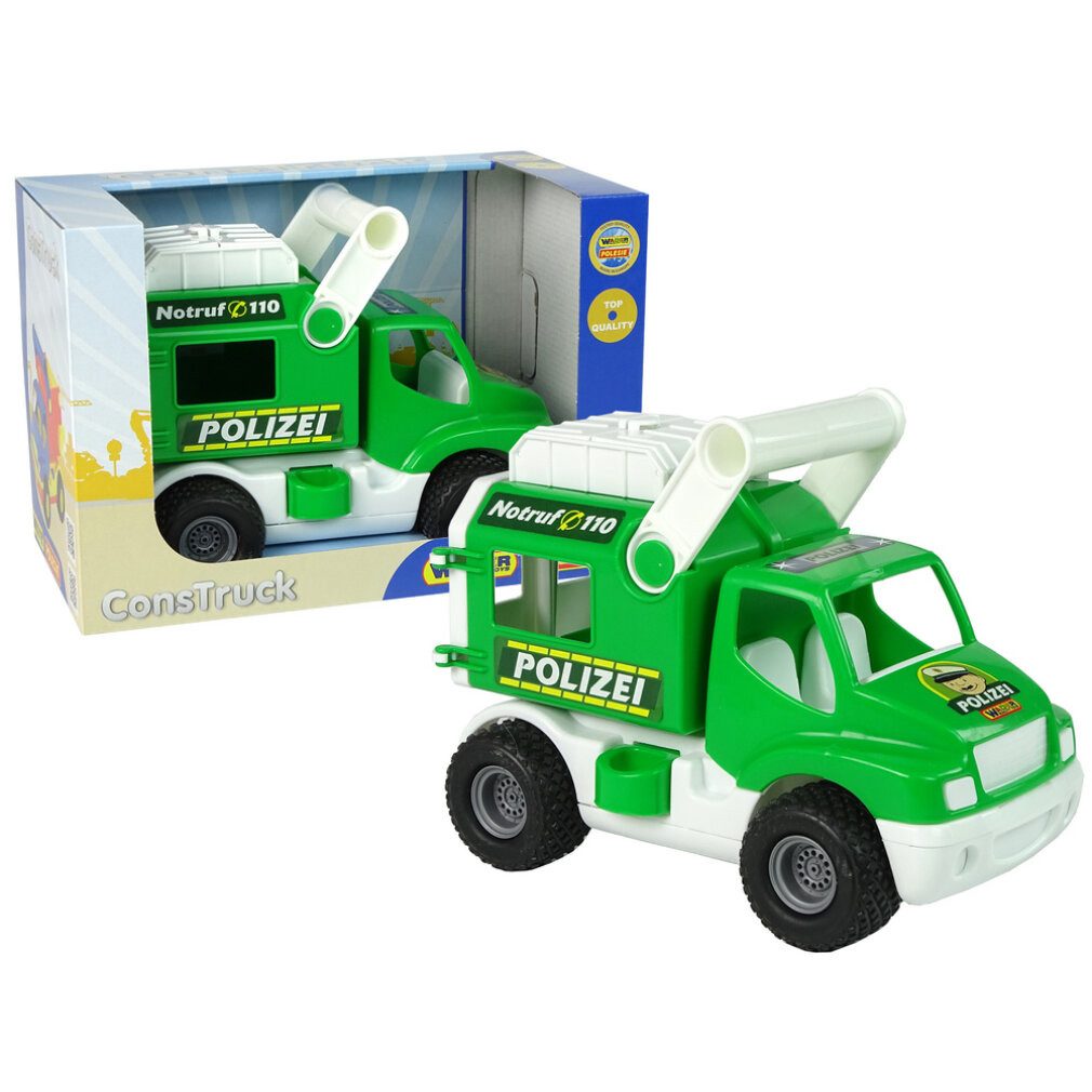 WADER QUALITY TOYS Spielzeug-Boot Polizeiwagen ConsTruck Grün Polesie 41906