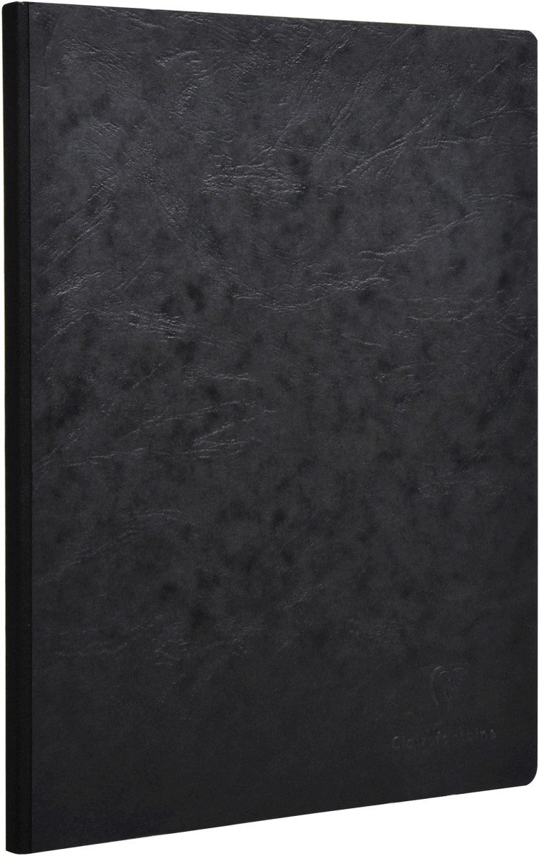 CLAIREFONTAINE Notizbuch Notizbuch A4 AgeBag Leinenoptik blanko 96 Blatt schwarz