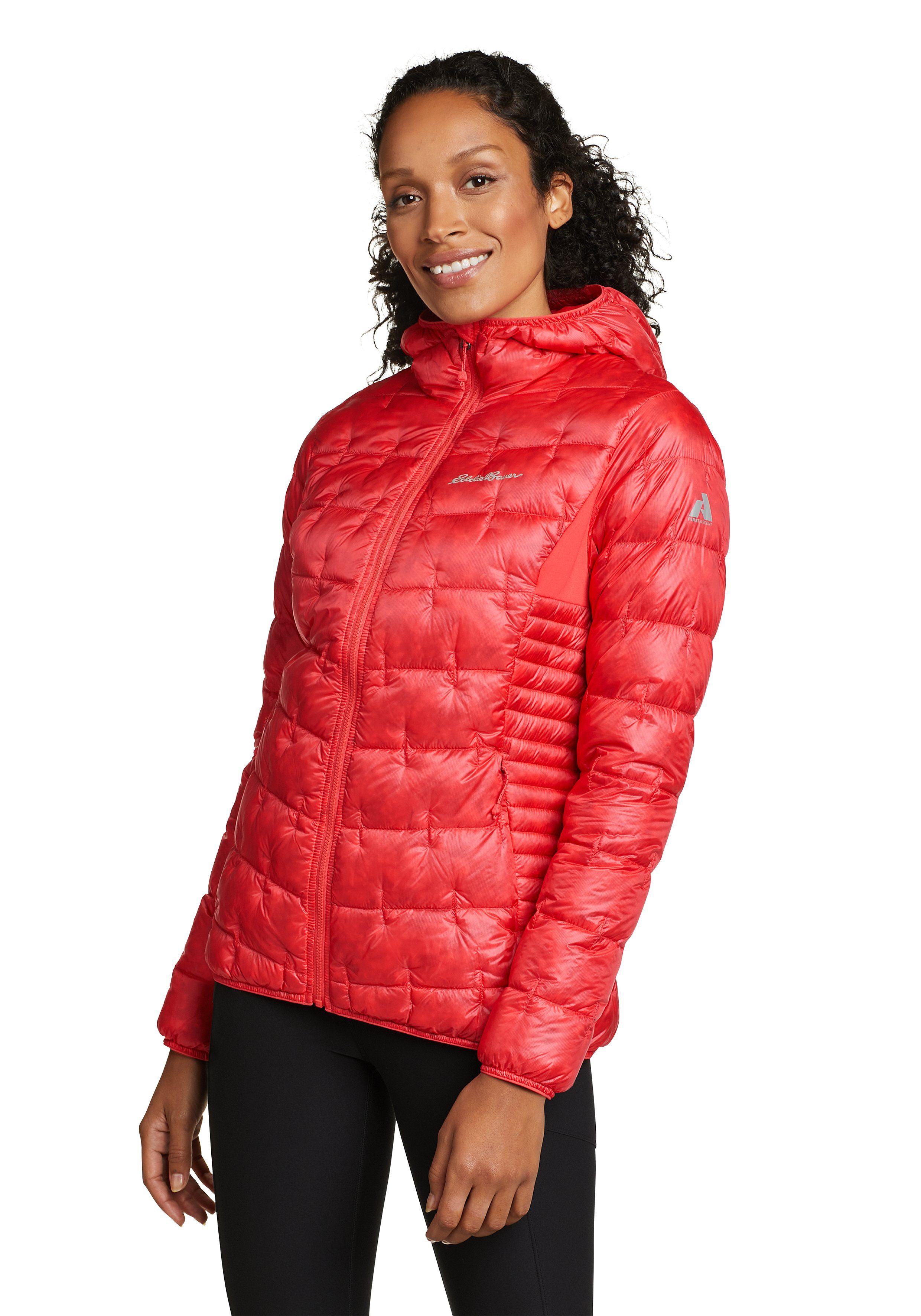 Eddie Bauer Daunenjacke Microtherm Jacke mit Kapuze 1000 Tintenrot