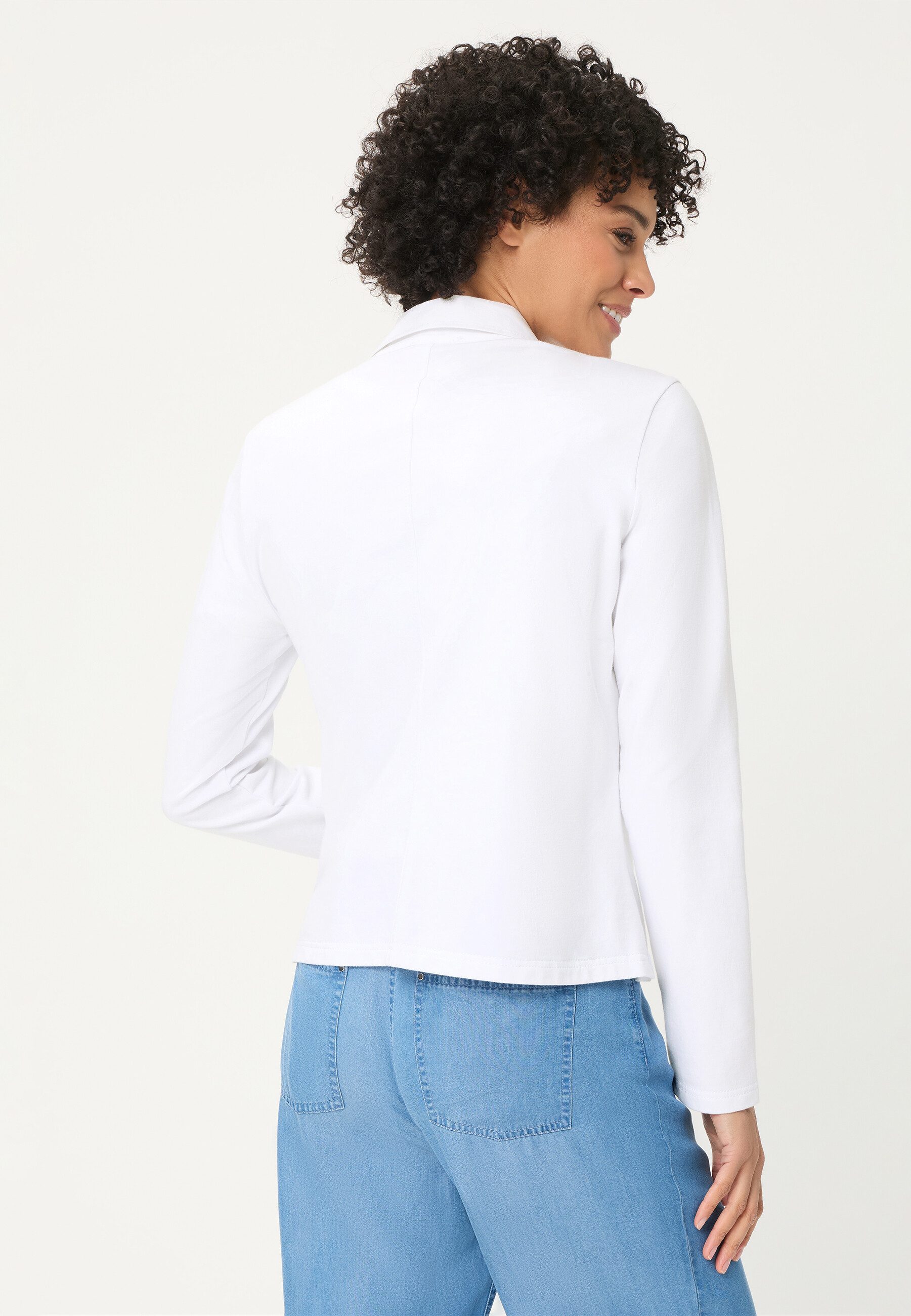 Olsen Sweatjacke im modernen Materialmix