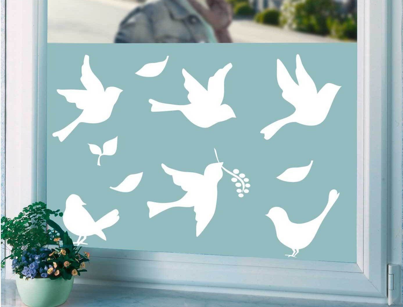 WENKO Dekorationsfolie Sichtschutzfolie Vögel 300cm, (1St)