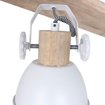 Steinhauer LIGHTING LED Deckenspot, Leuchtmittel nicht inklusive, Vintage Holz Decken Leuchte weiß Wohn Ess Zimmer