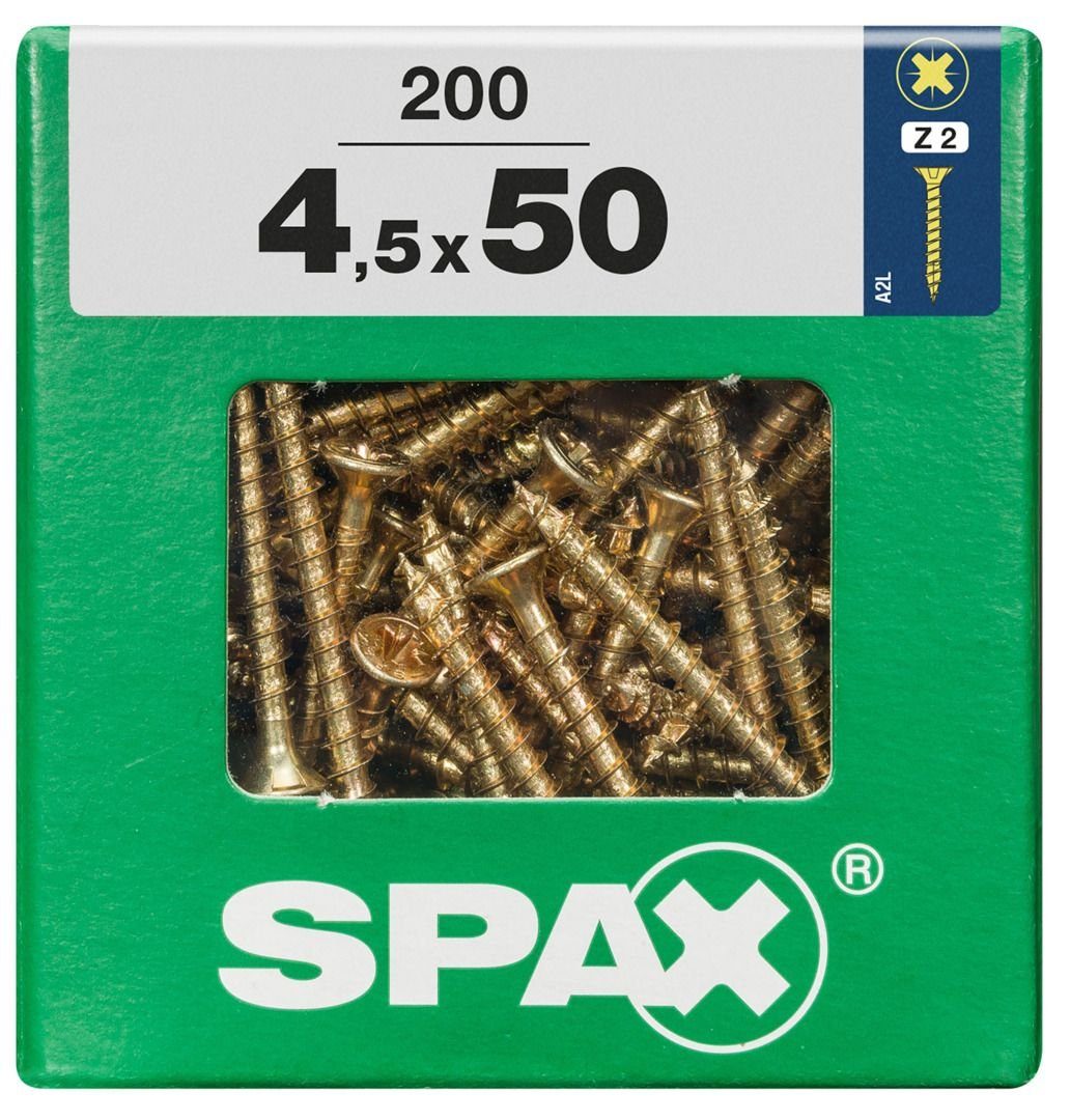 SPAX Holzbauschraube Spax mm 2 - 4.5 PZ Universalschrauben 50 200 x
