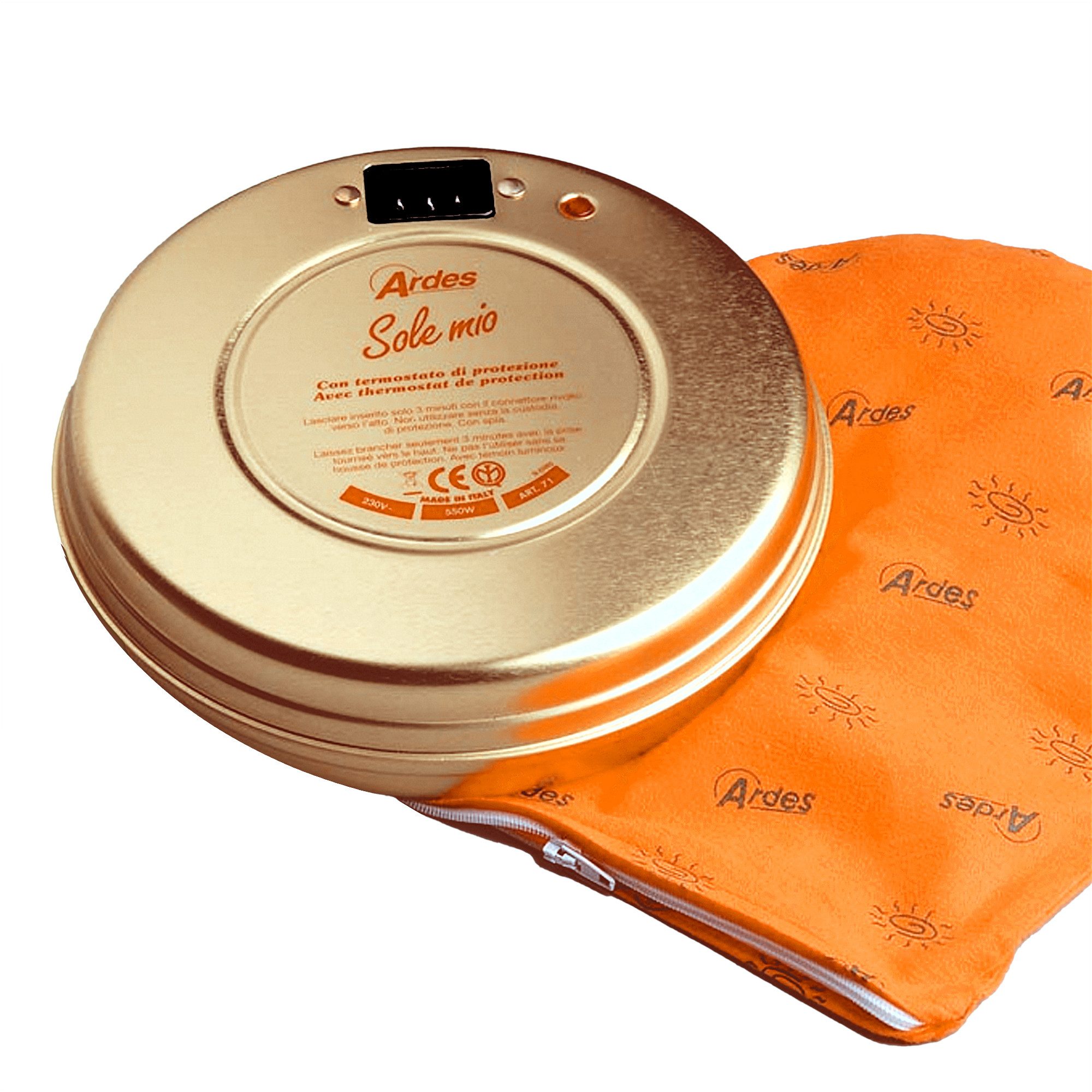 ARDES Wärmekissen Ardes elektrische Wärmflasche kabellos ohne Wasser, SoleMio - AR 071, Kabellos wiederaufladbar, Funktioniert ohne Wasser