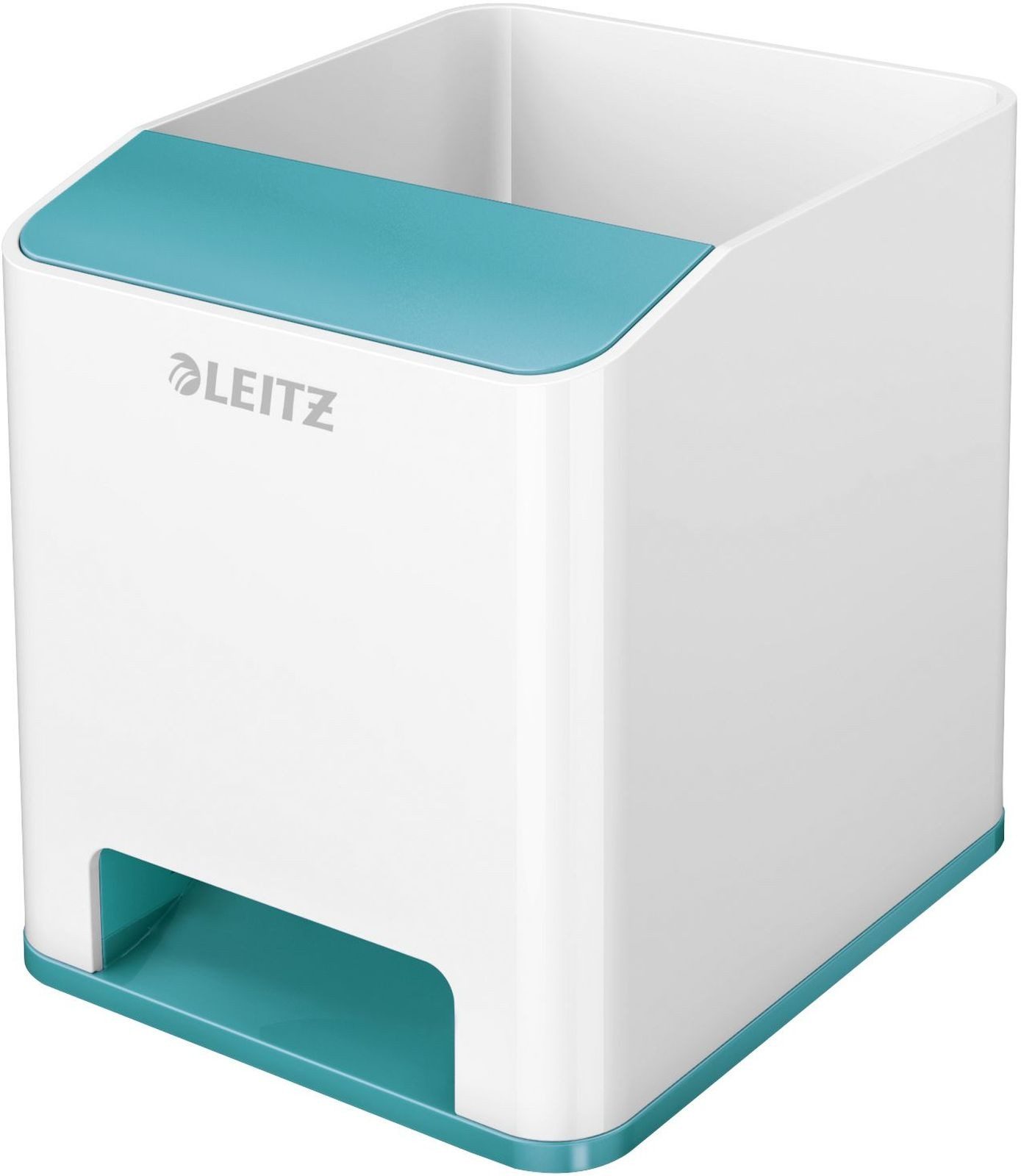 LEITZ Tischaufsatz Stifteköcher Wow Duo Colour Sound weiß/eisblau