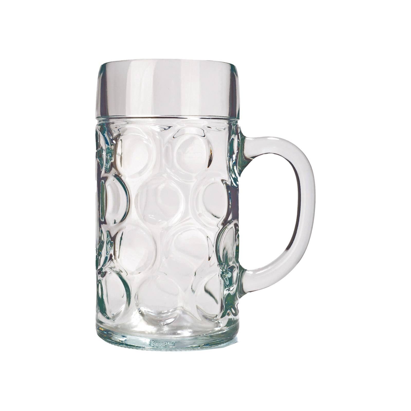 Stölzle Bierkrug Isar Bierkrüge 0,5l + 1l 4er Set, 4-tlg., Glas
