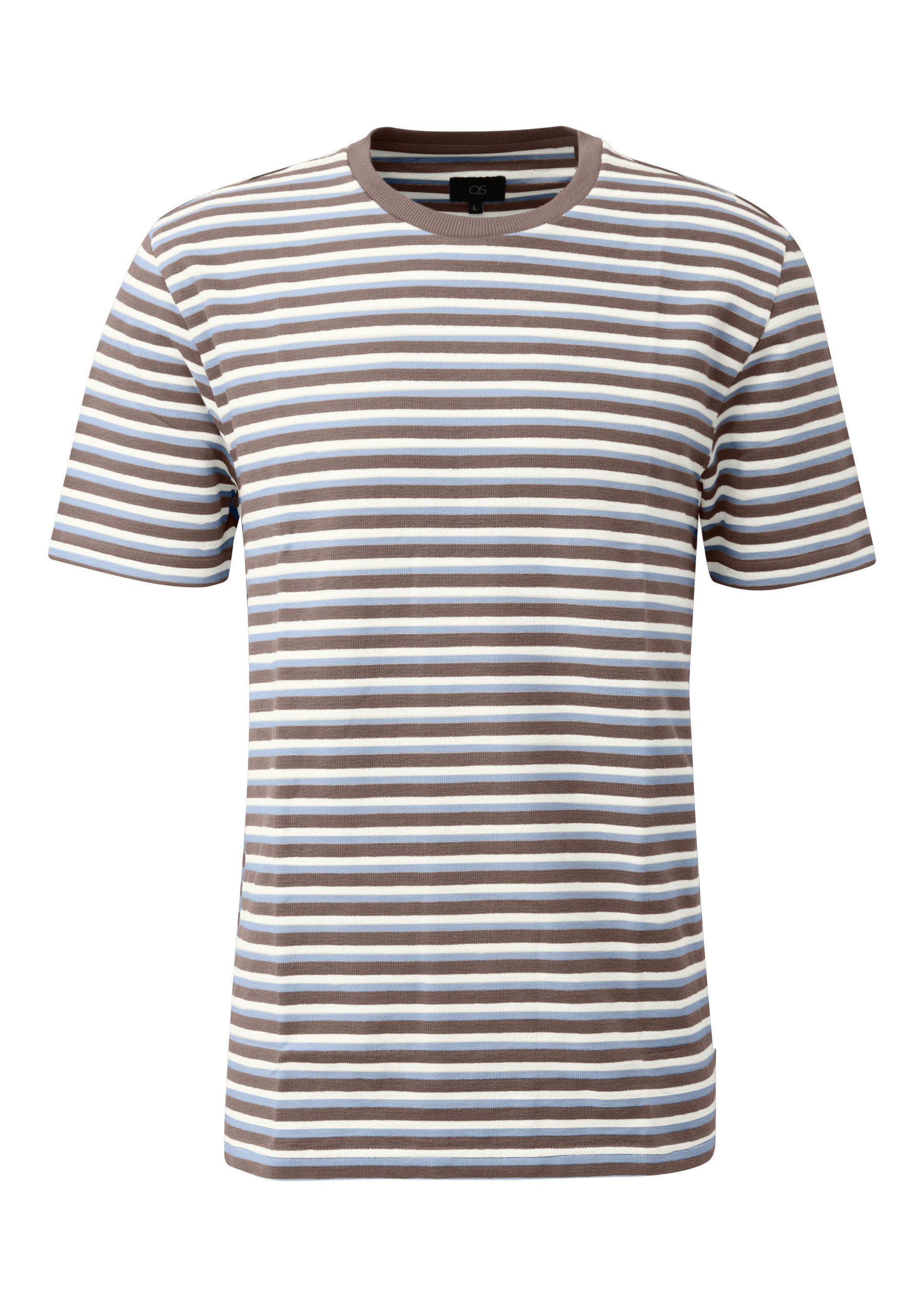 QS Kurzarmshirt T-Shirt Gestreiftes T-Shirt