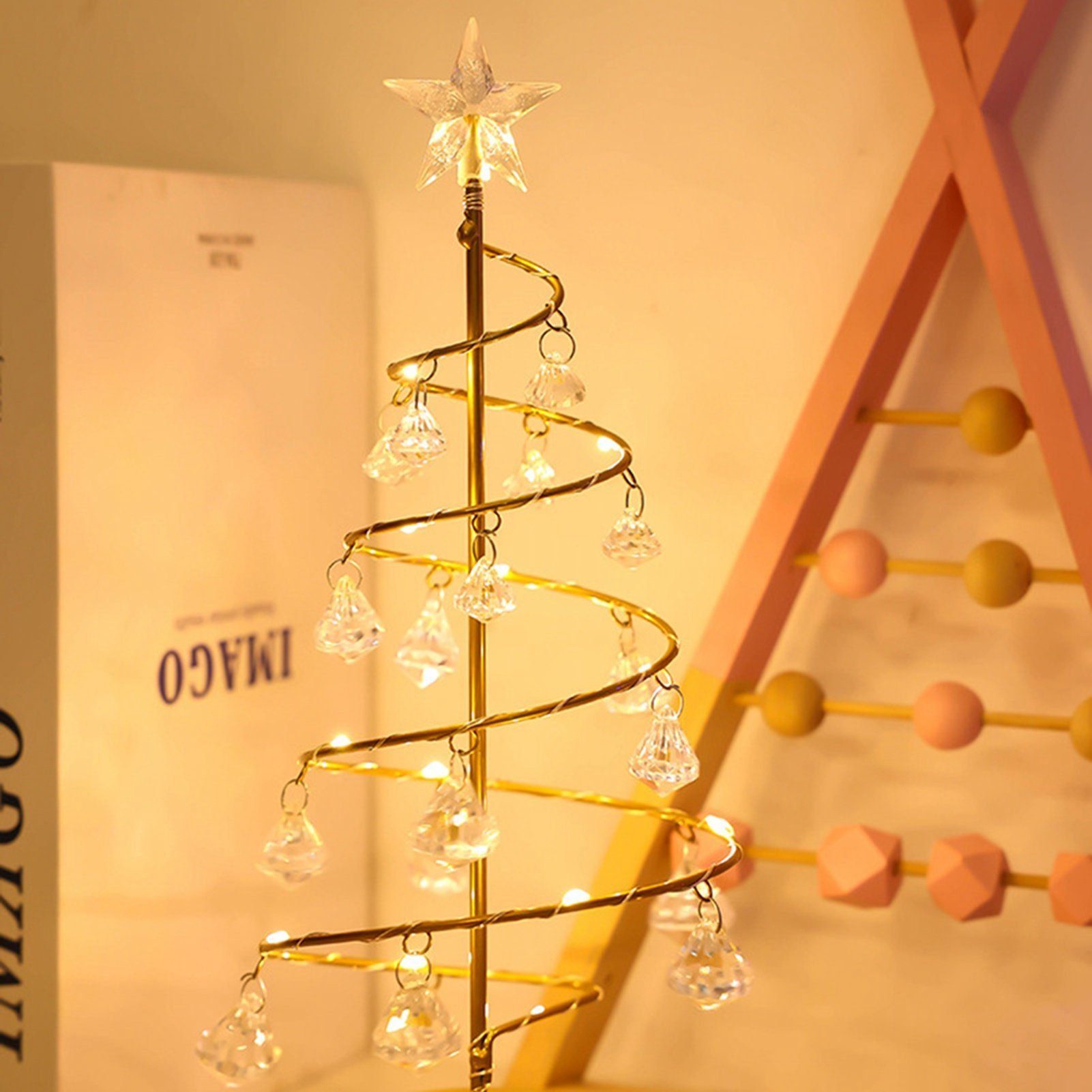 Dekolicht Deko, Weihnachts Lampe, LED LED Kristallbaum Weihnachtliche Nachtlicht AUKUU Kristall-Baum-Lampe