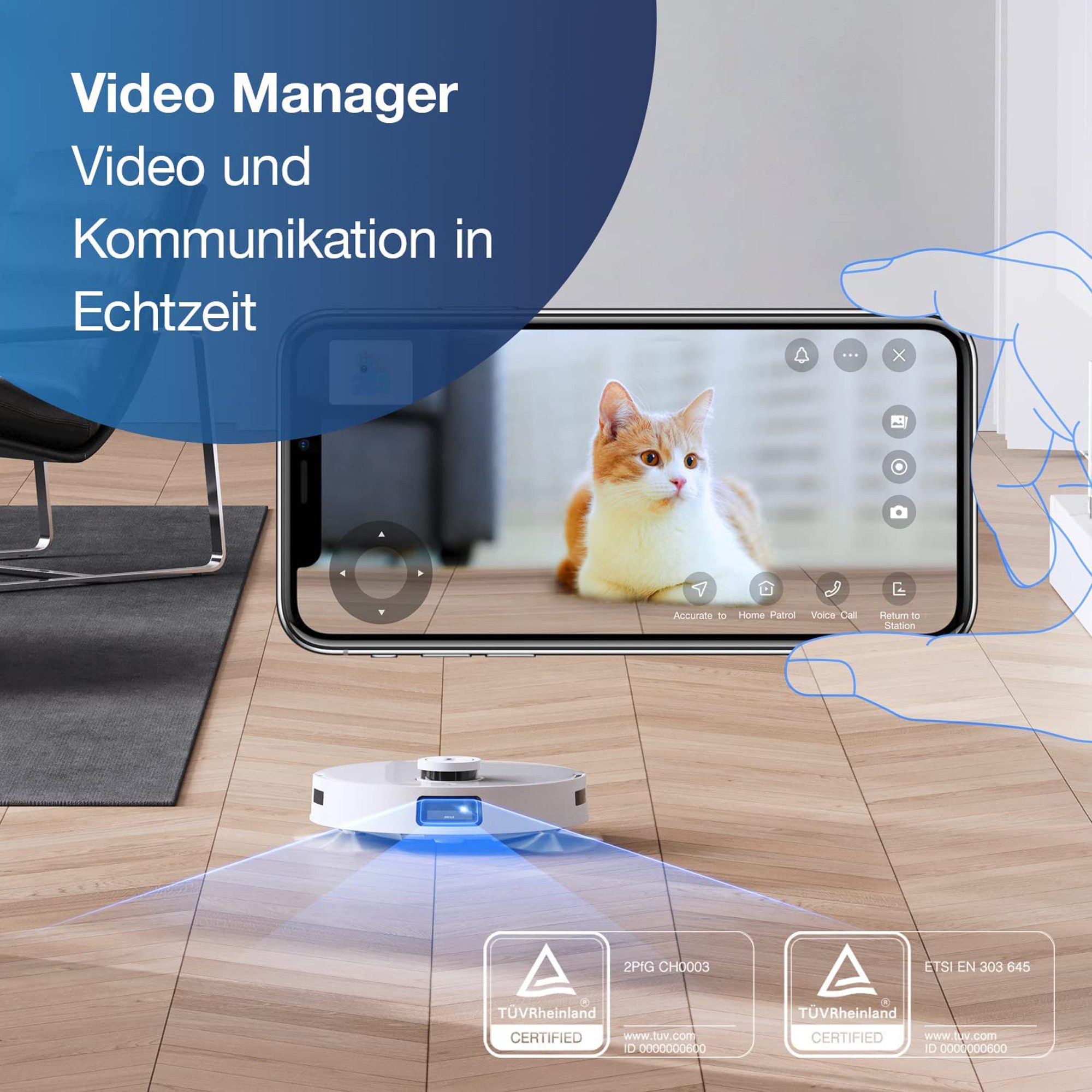 ECOVACS Nass-Trocken-Saugroboter DEEBOT T10, 45,00 W, mit TrueMapping 2.0-Navigation