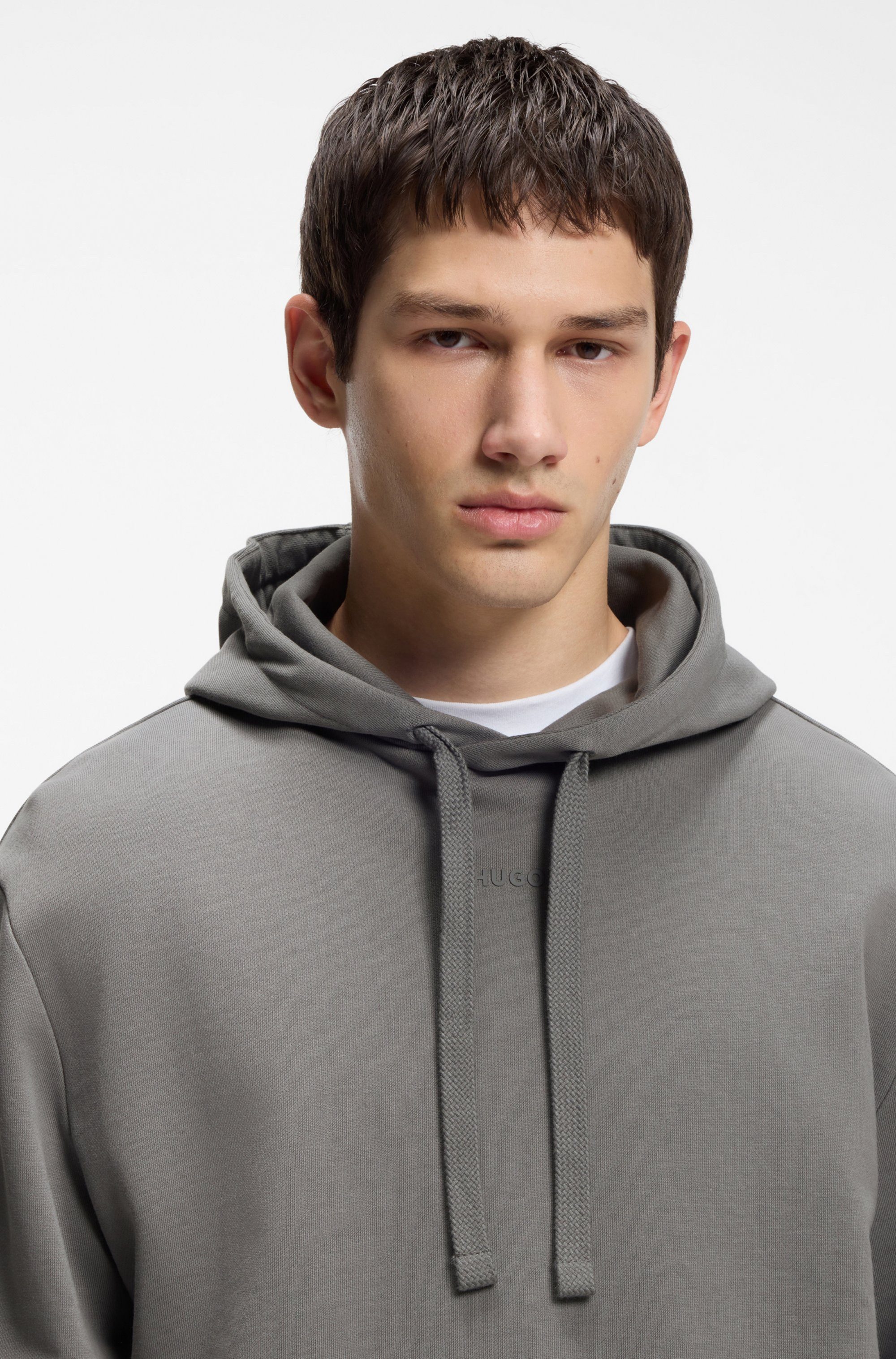 HUGO Kapuzensweatshirt Dapo Kapuze mit Kordelzug, Relaxed Fit, HUGO Logo